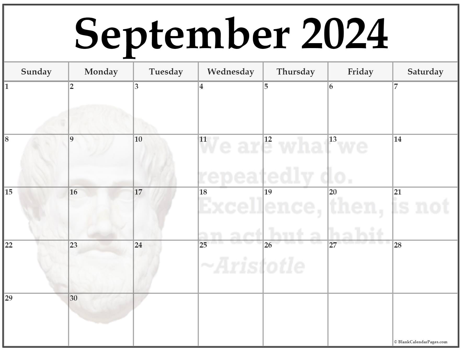 24+ September 2024 quote calendars