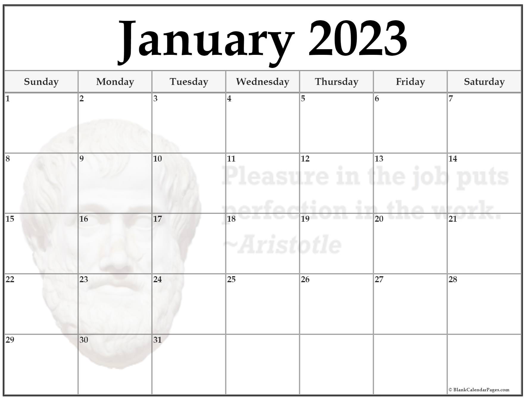 24+ January 2023 quote calendars