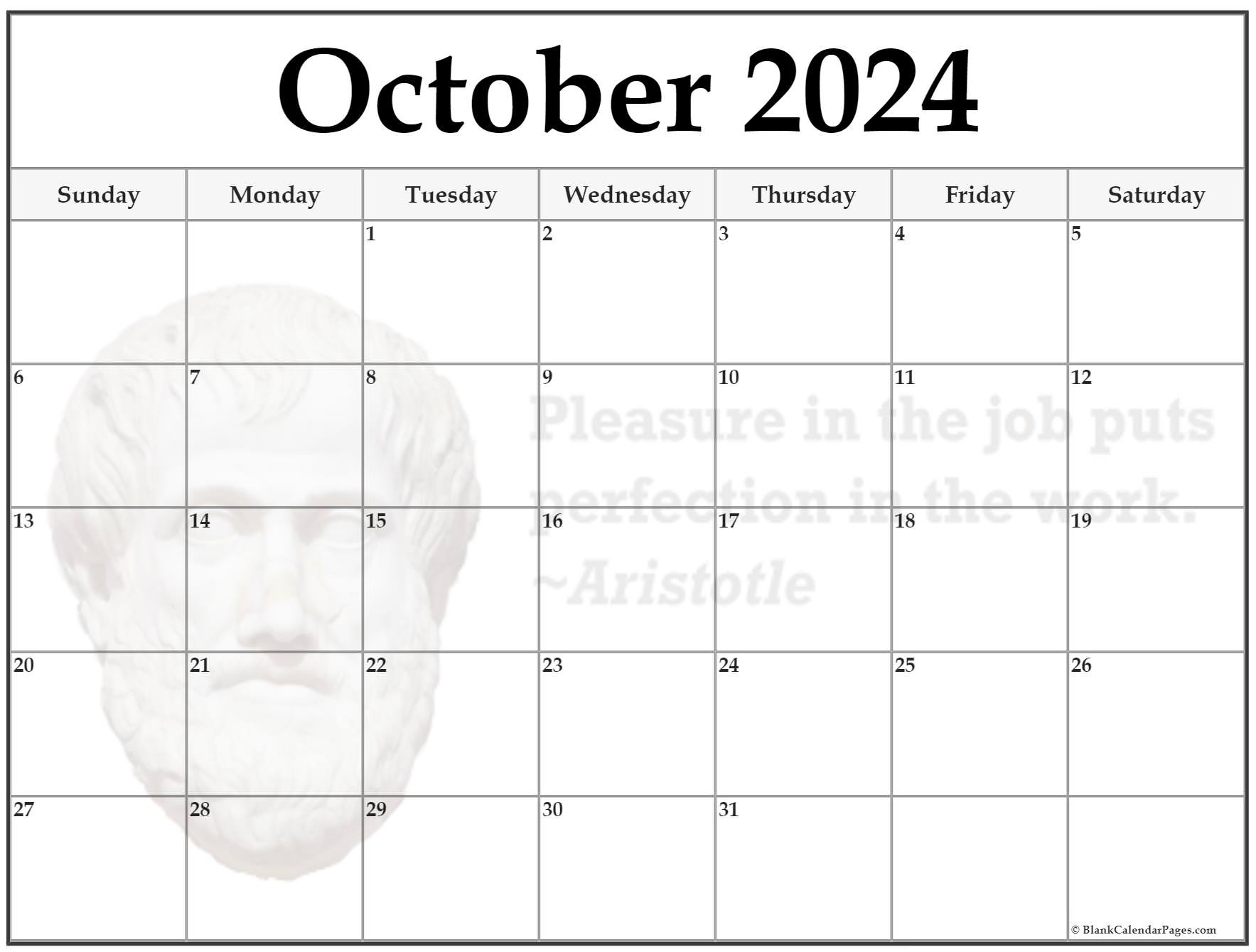 24+ October 2024 quote calendars