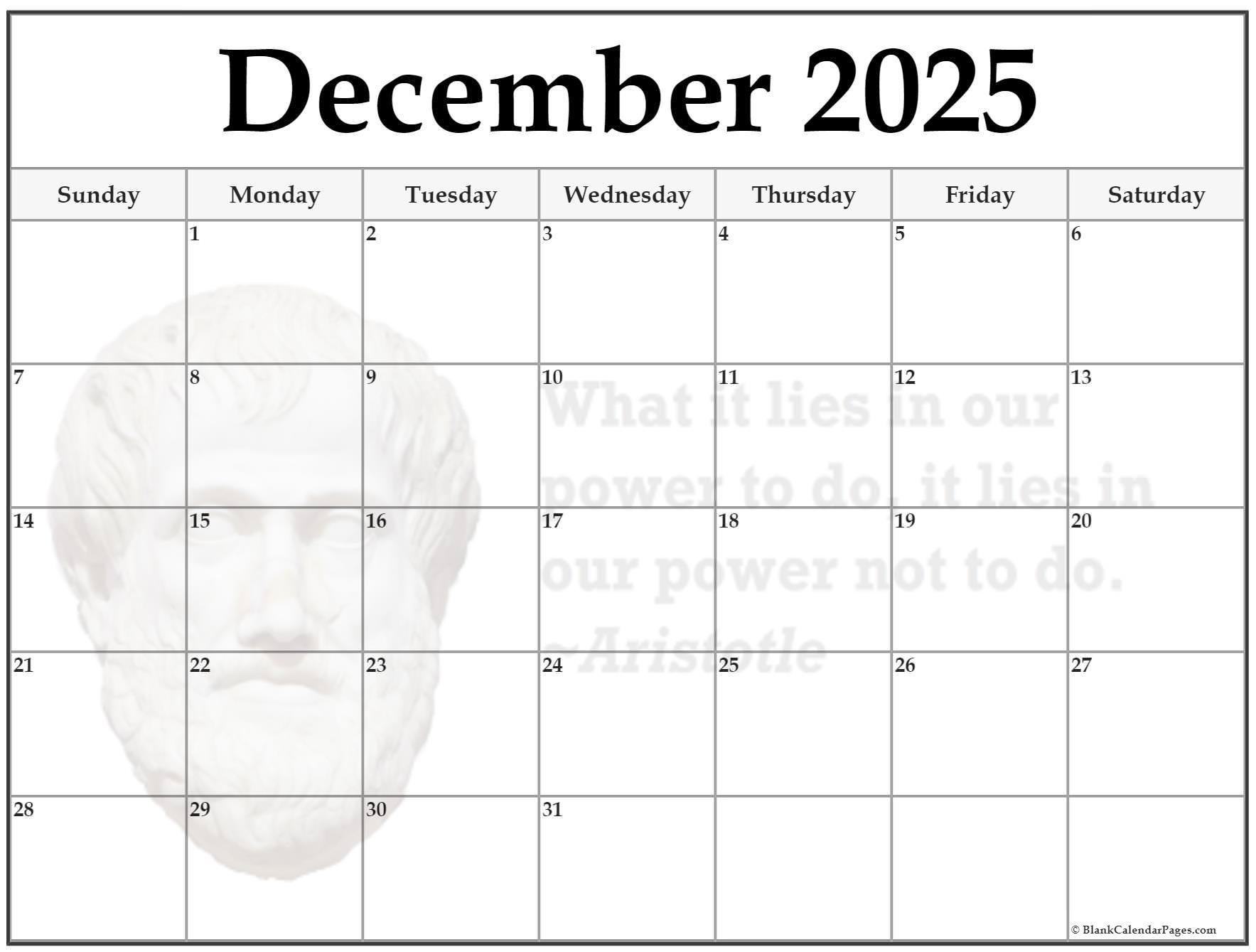 24+ December 2025 quote calendars