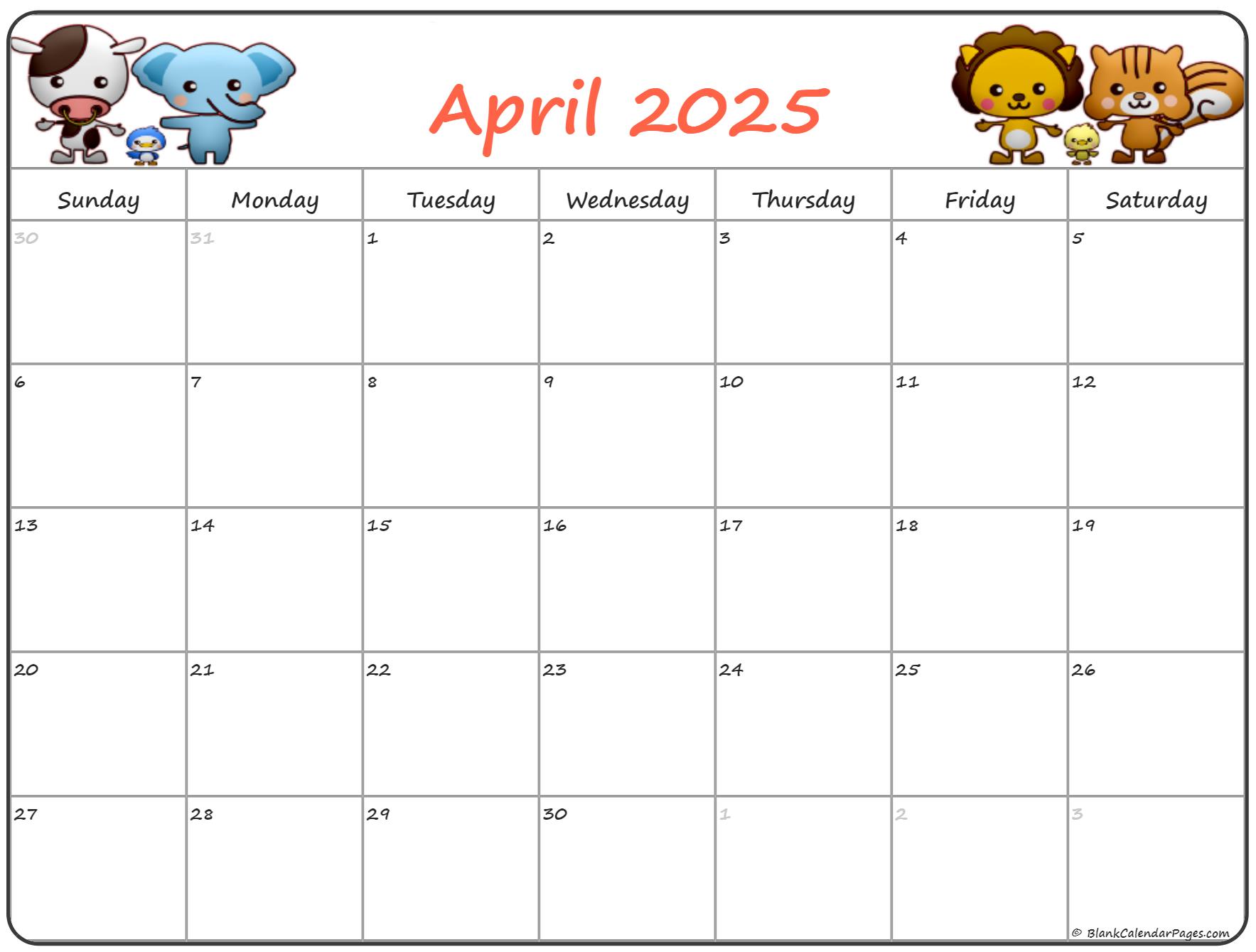 April 2020 Pregnancy Calendar