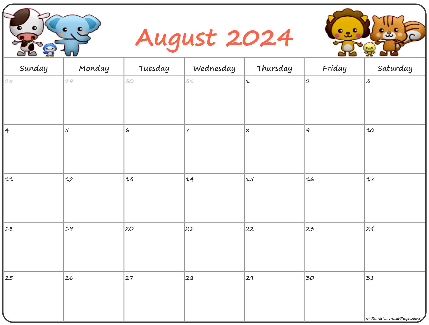 August 2020 Pregnancy Calendar | Fertility Calendar