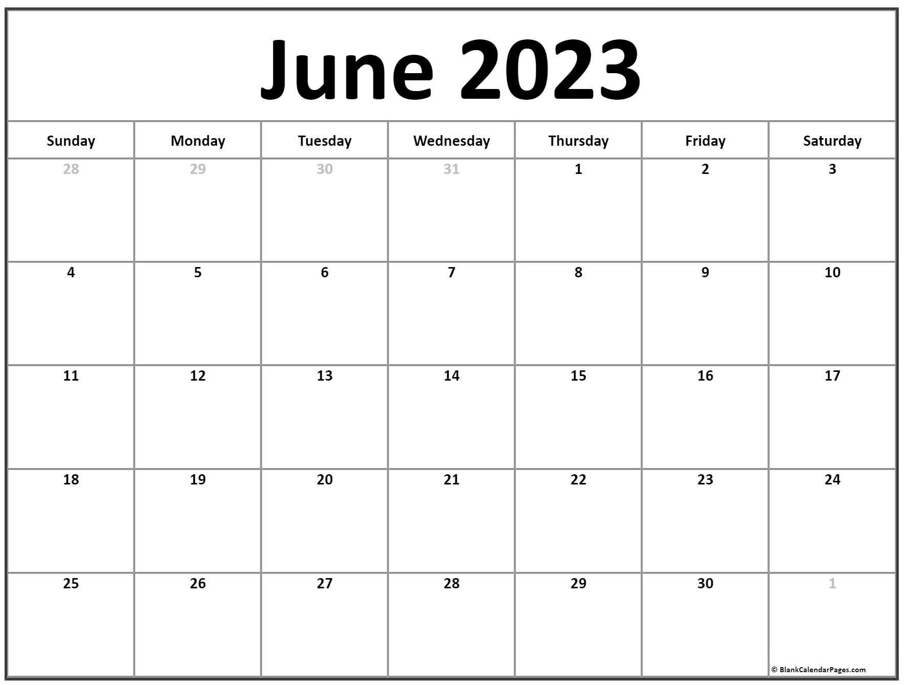 June 2023 calendar