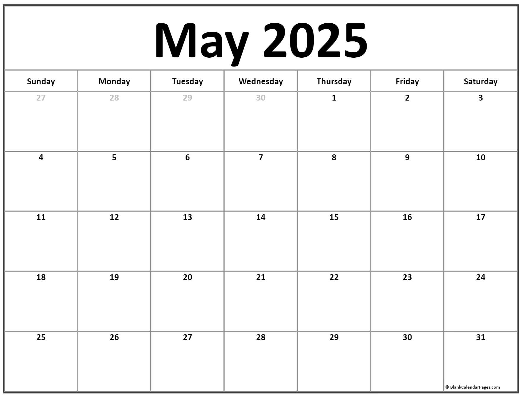 May 2022 Calendar | Free Printable Calendar Templates