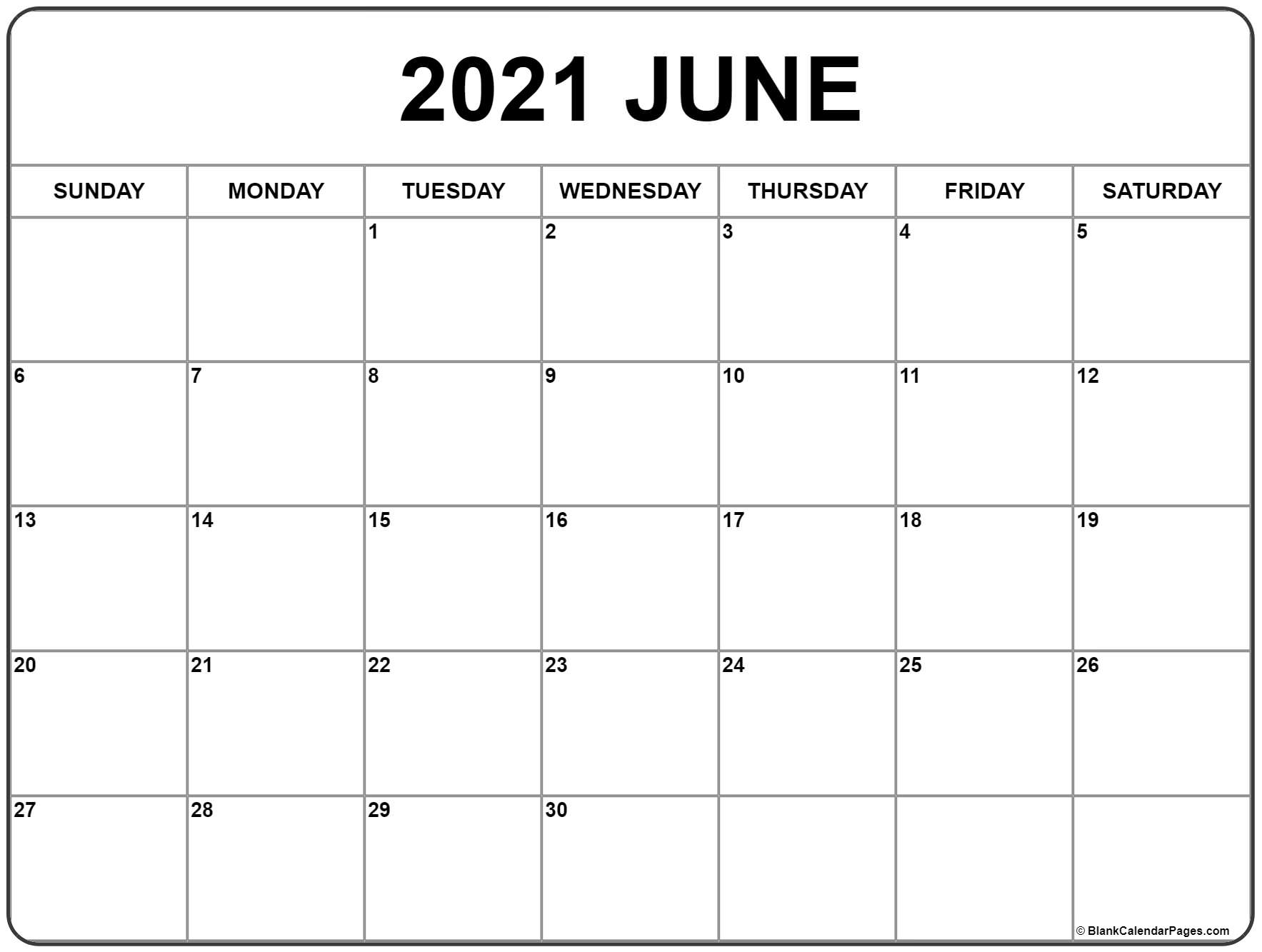 Printable Calendar 2021 June Printable Word Searches