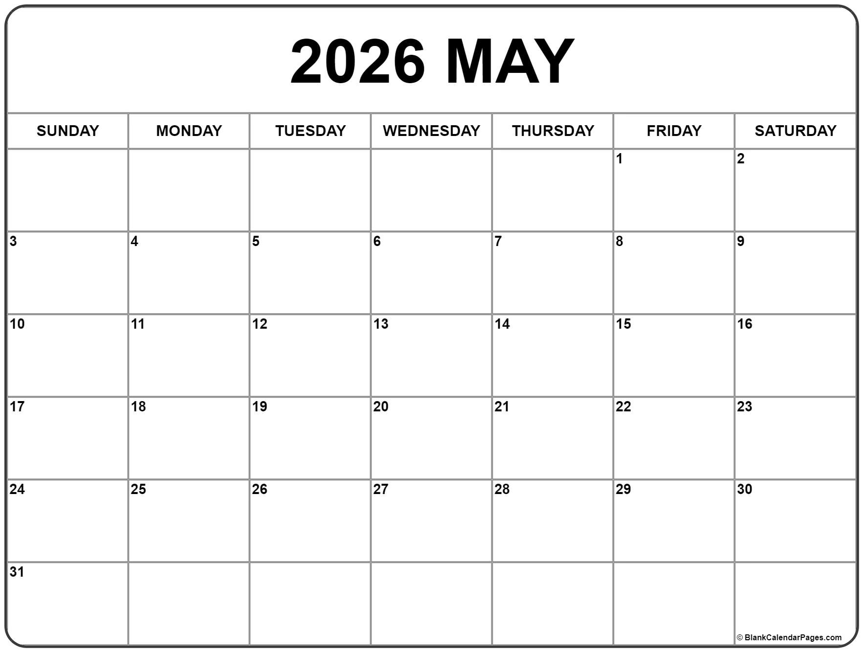 May 2022 Calendar Free Printable Calendar