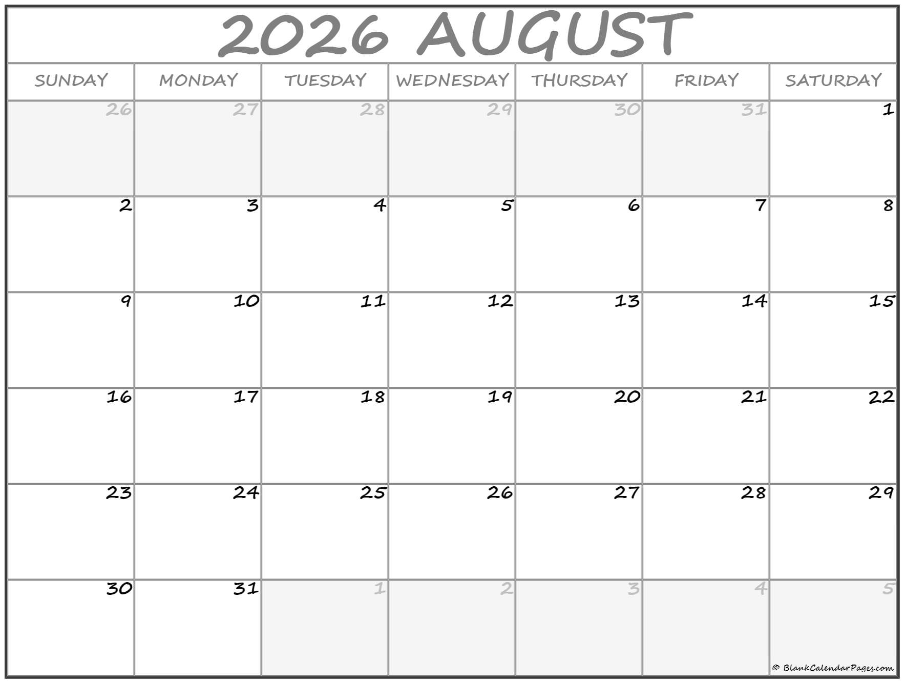 August 2022 Calendar Free Printable Calendar