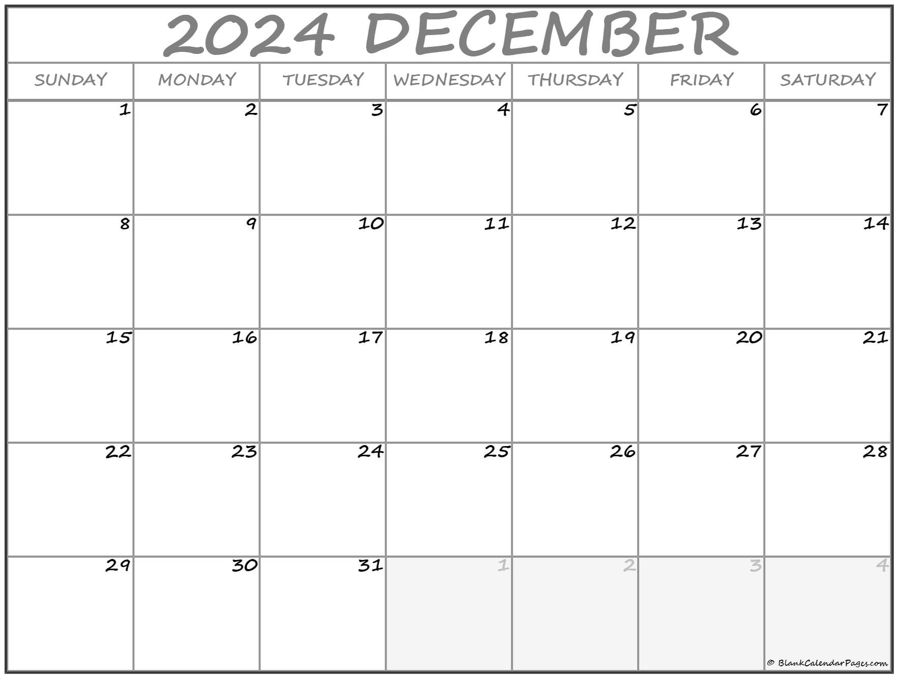 Blank Printable Calendar December 2022 Printable Blank World