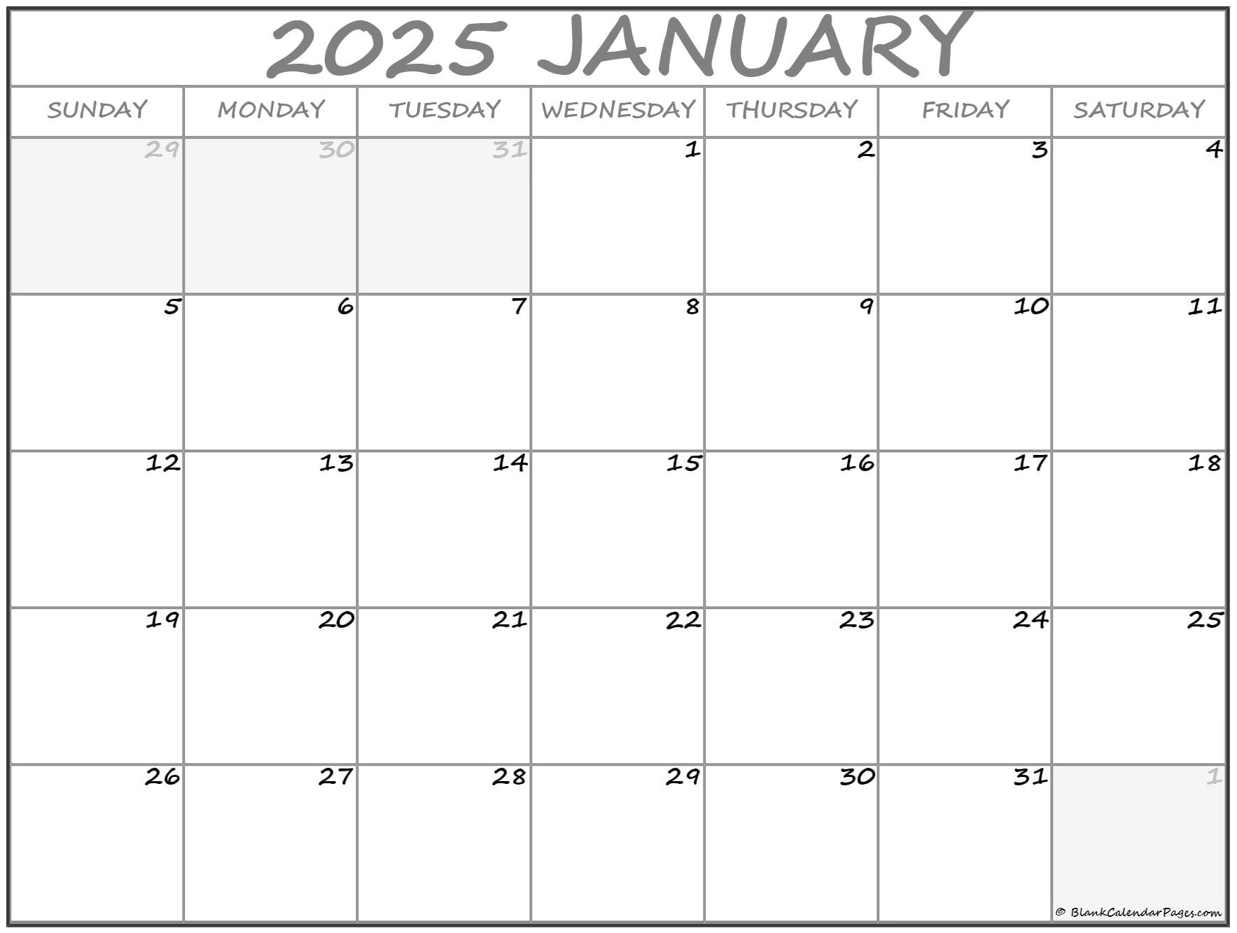 January 2019 calendar | free printable calendars