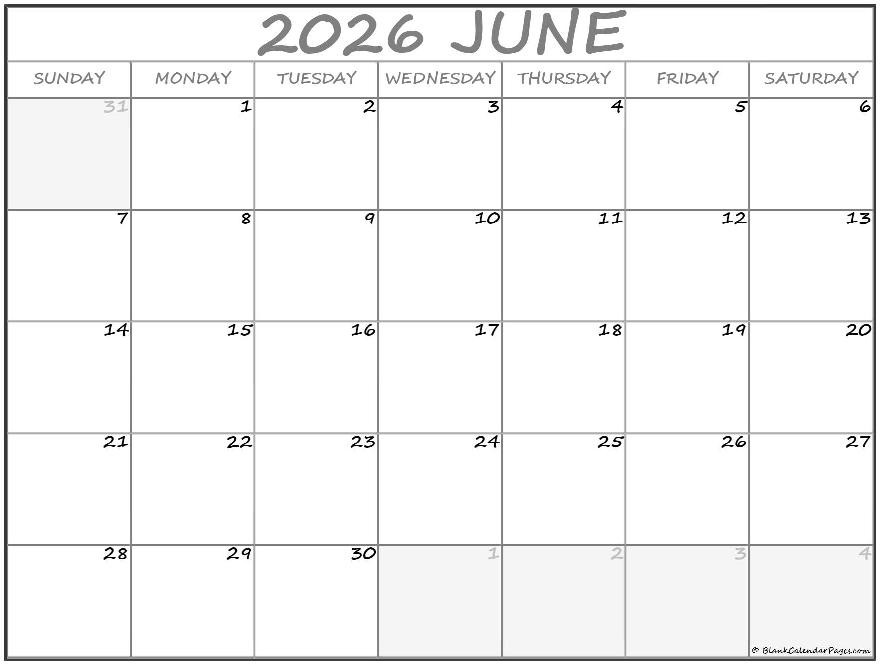 June 2021 Calendar Free Printable Calendar Templates