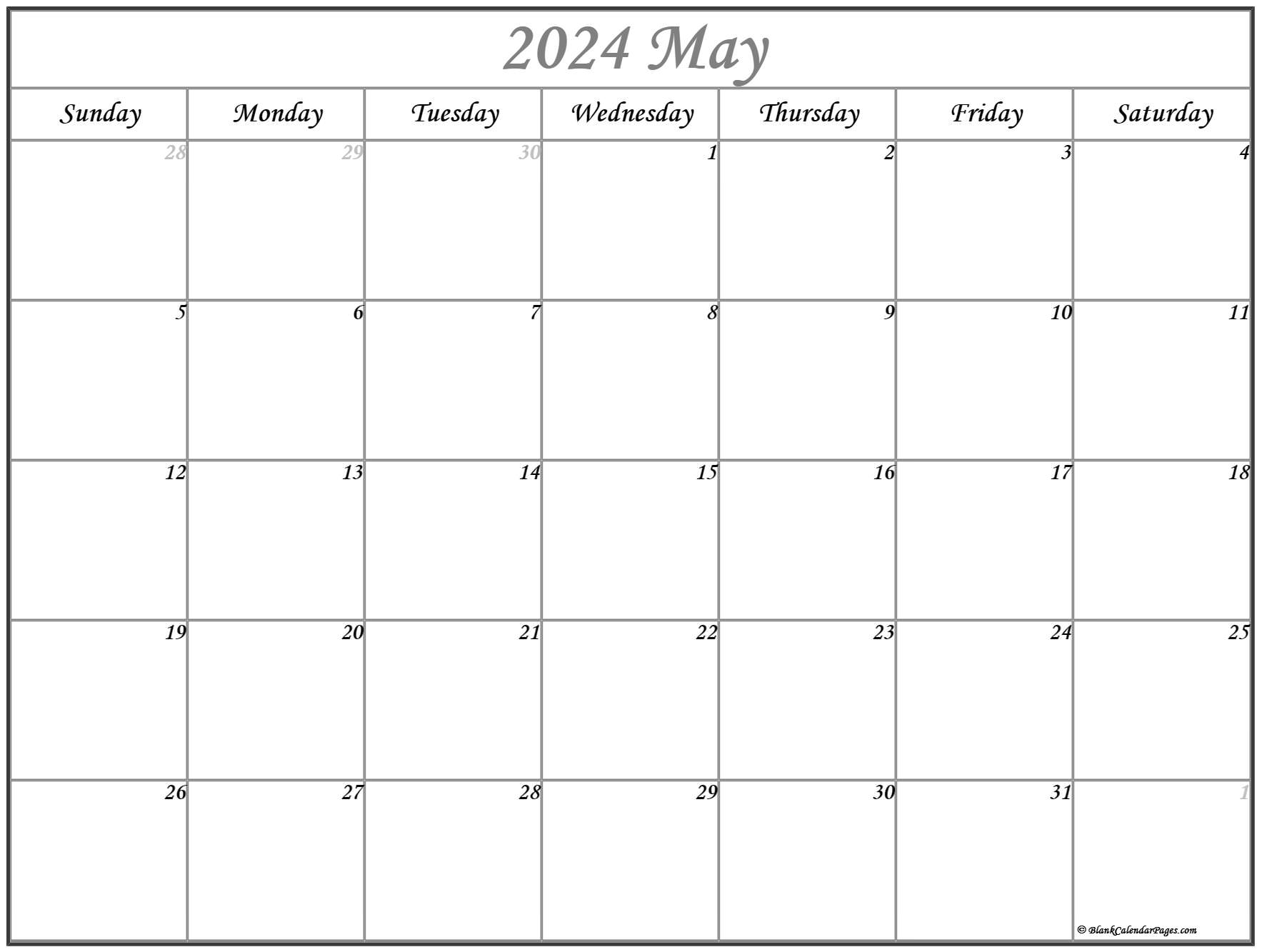 Blank Calendar May 2023 Free Printable IMAGESEE
