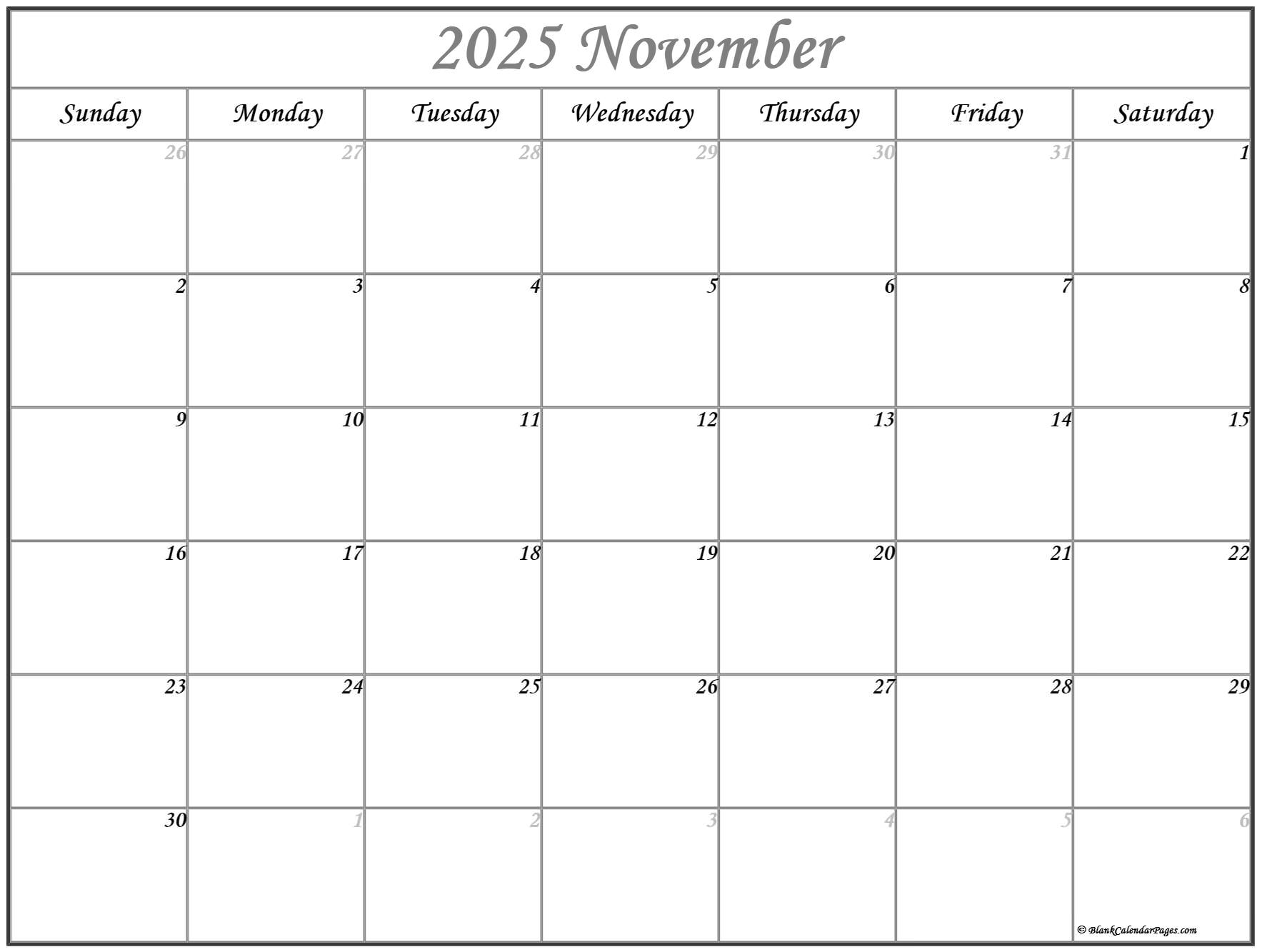 November 2020 Calendar