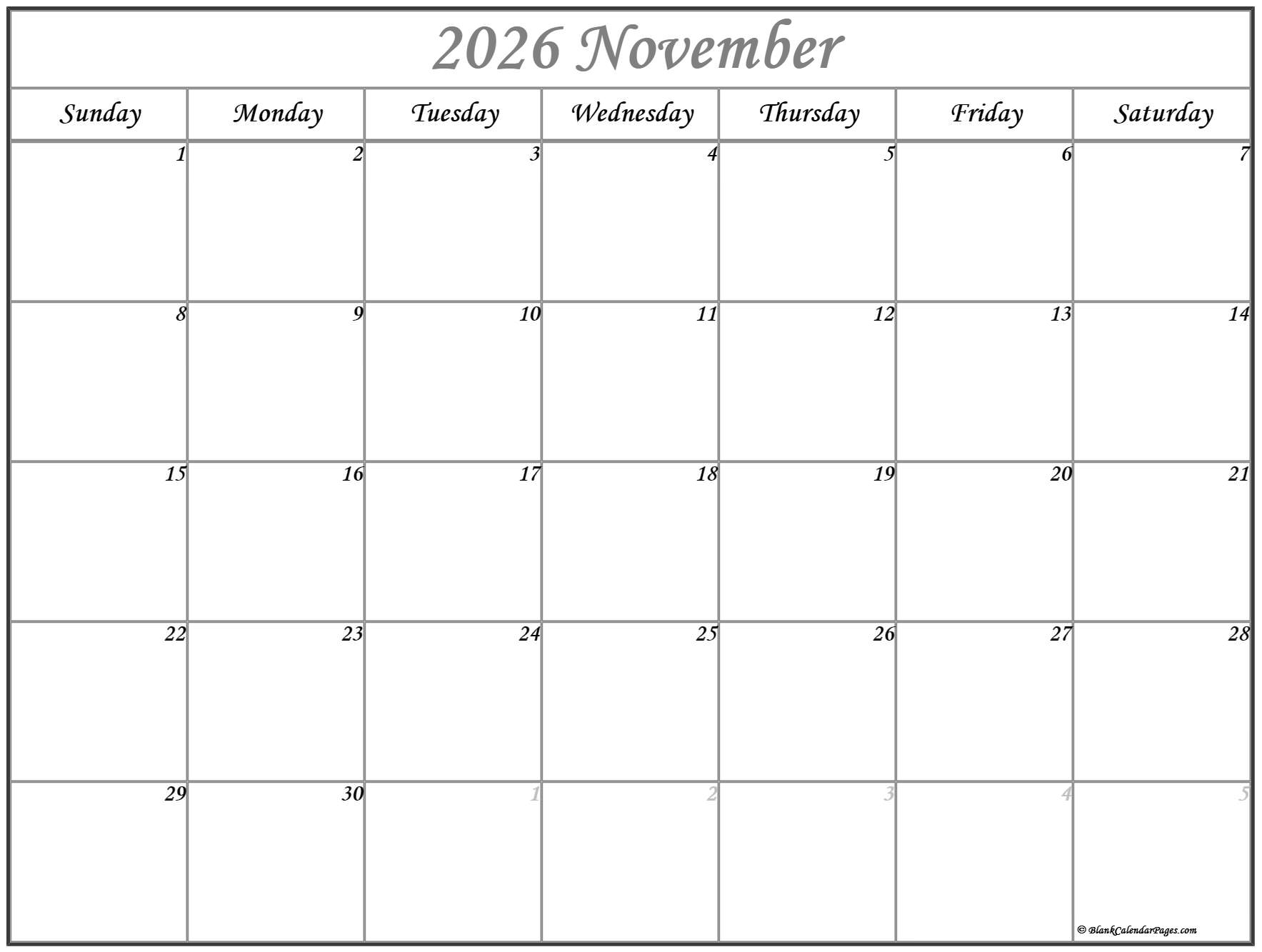 November 2022 Calendar Free Printable Calendar