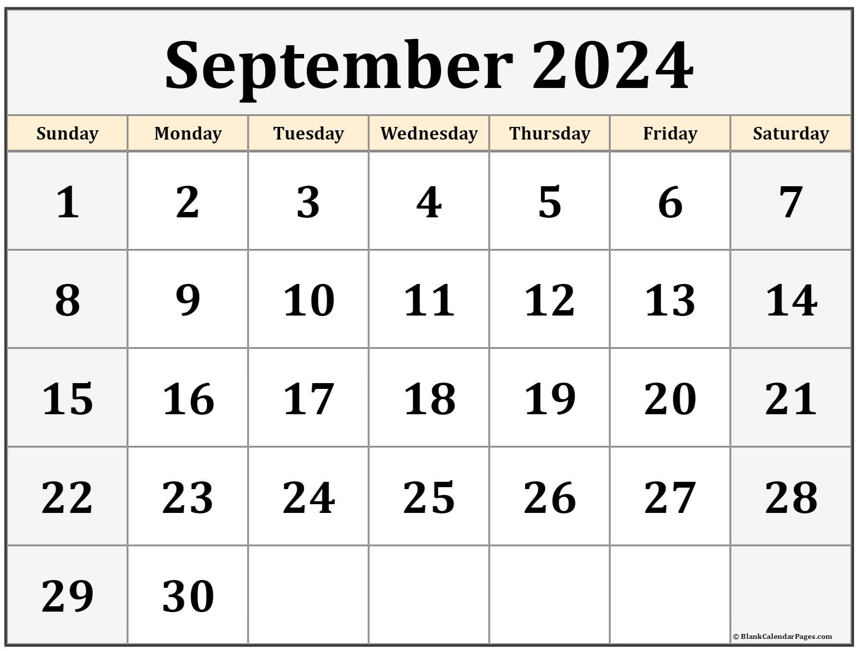 Sep 2024 Calendar