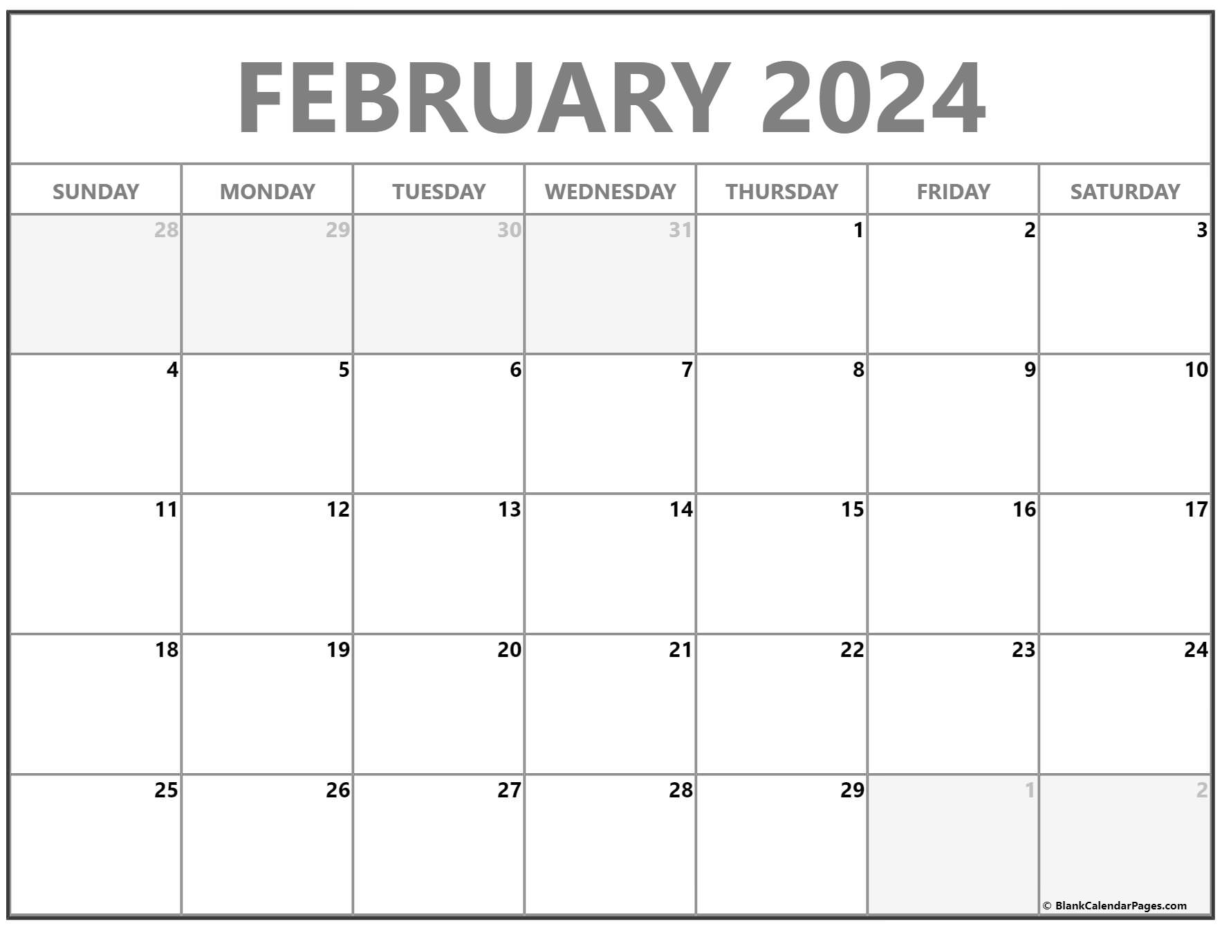 February 2022 calendar free printable calendar