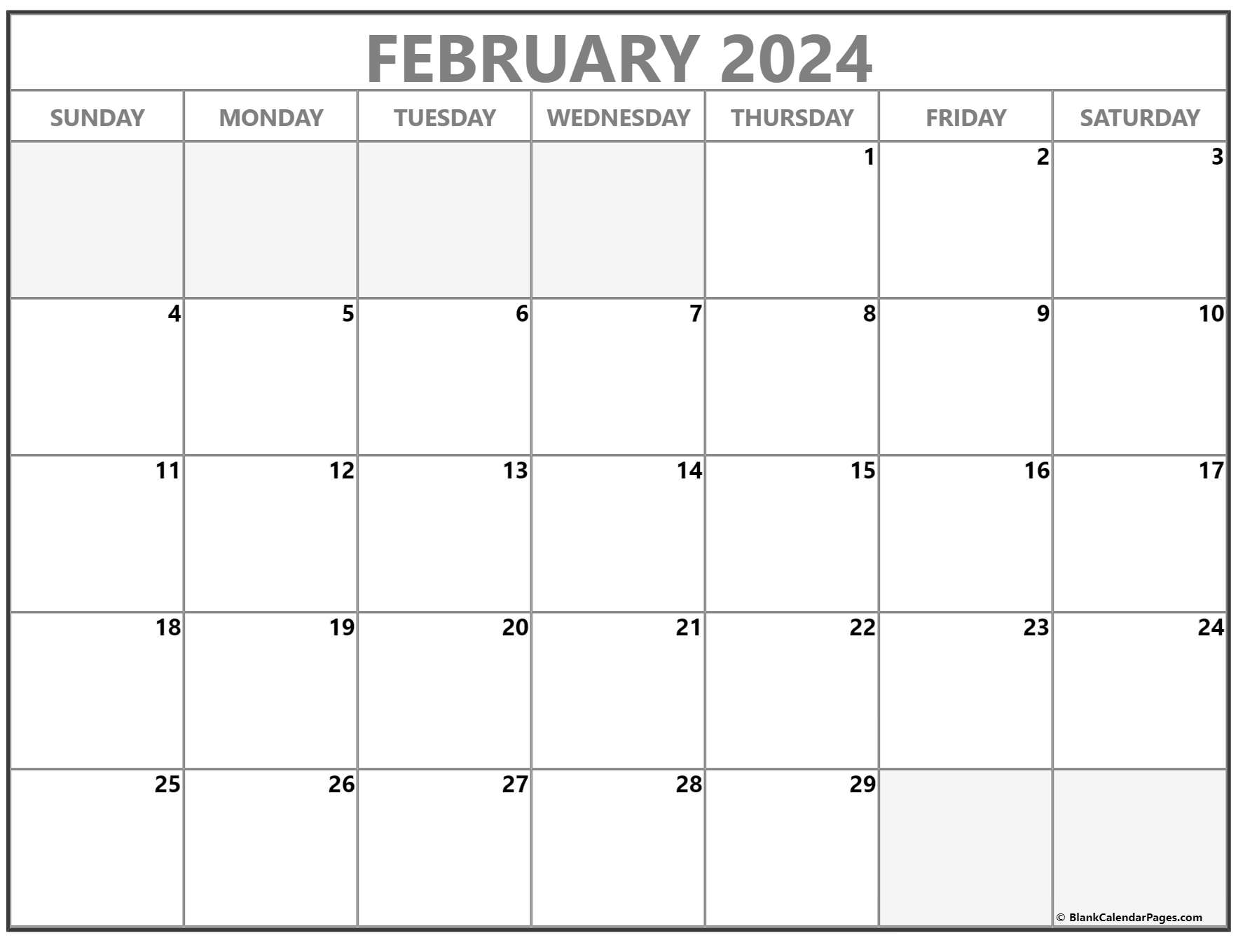 Free Printable February 2023 Calendar Word
