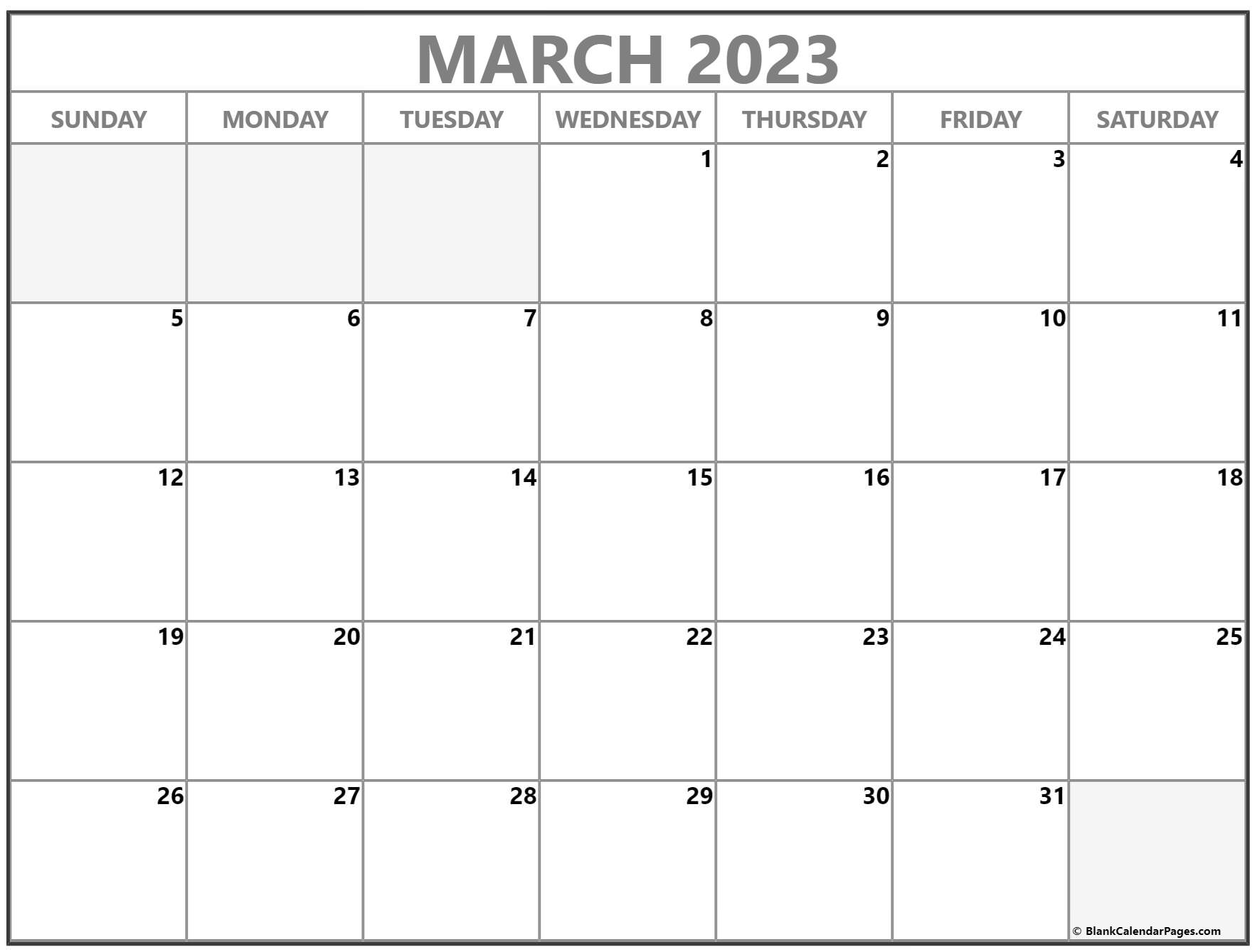 2023 monthly calendar printable