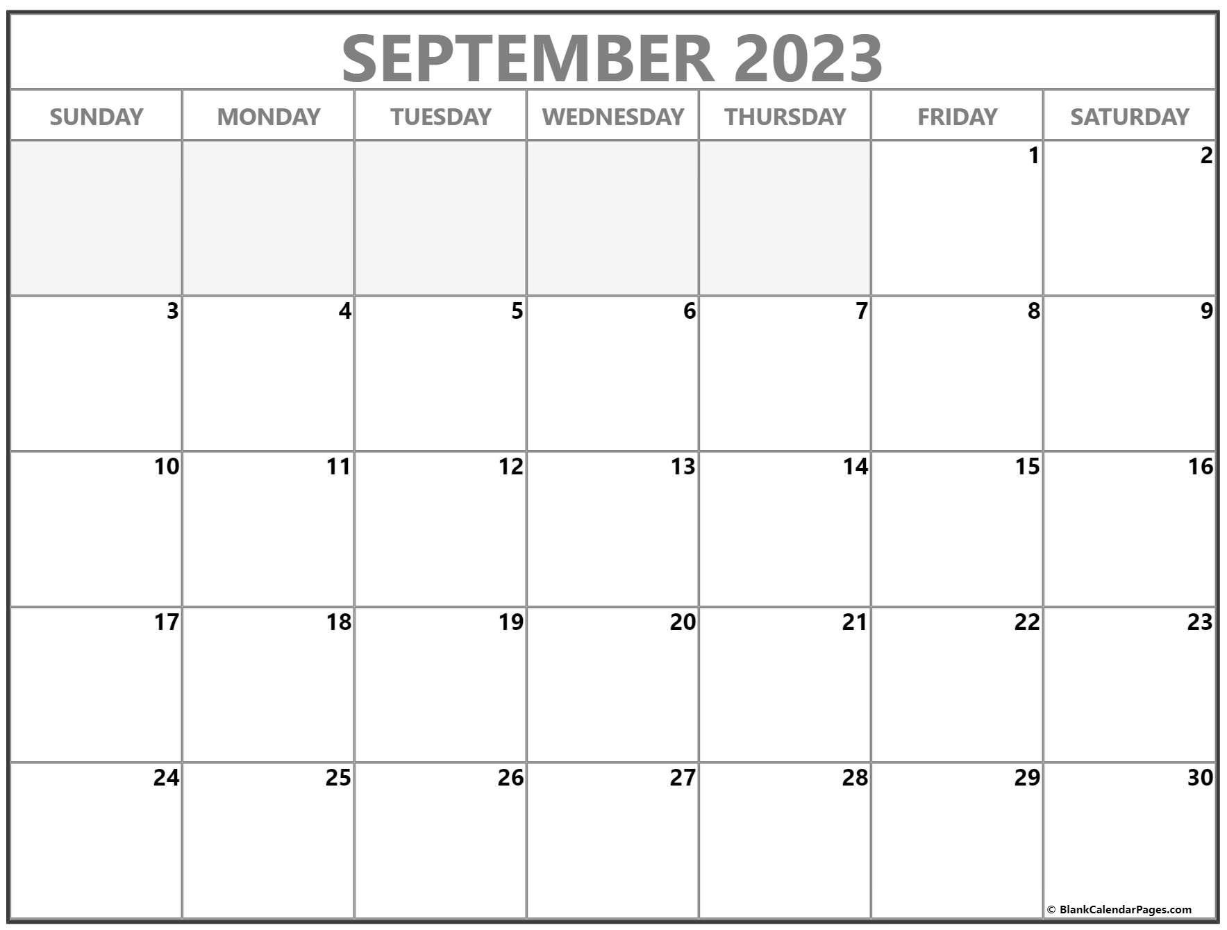 September 2023 Printable Calendar Template Photos