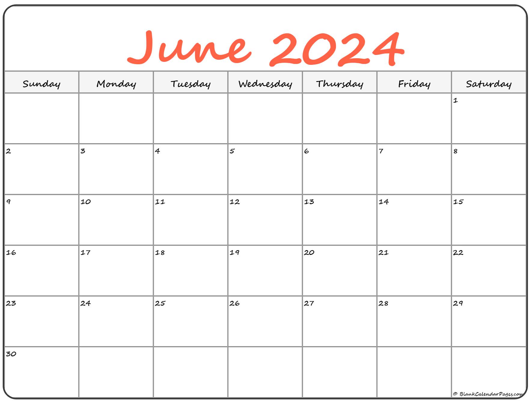 Printable Monthly Calendar June 2023 Printable Calendar 2023