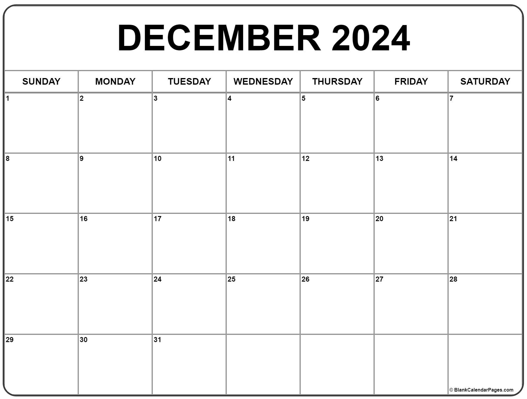 December Printable Calendar 2022 December 2022 Calendar | Free Printable Calendar Templates