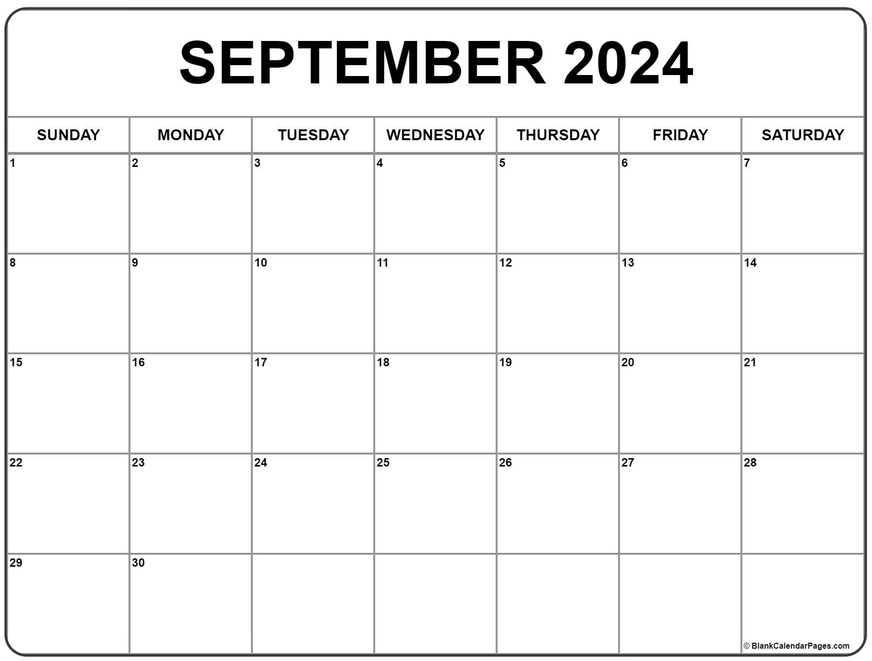 Calendar September 2024 Printable Myrah Tiphany
