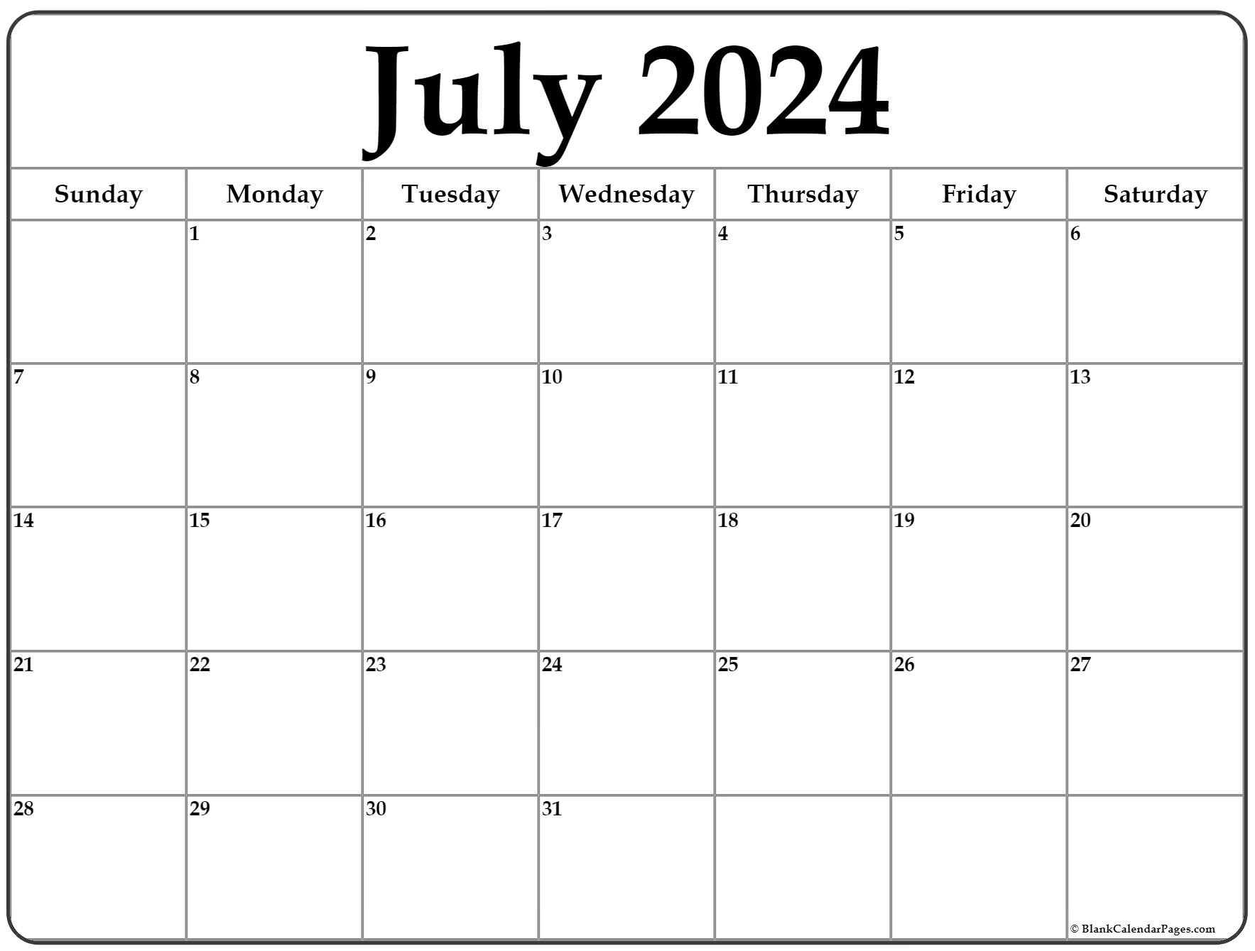 Print A Calendar July 2022 July 2022 Calendar | Free Printable Calendar Templates