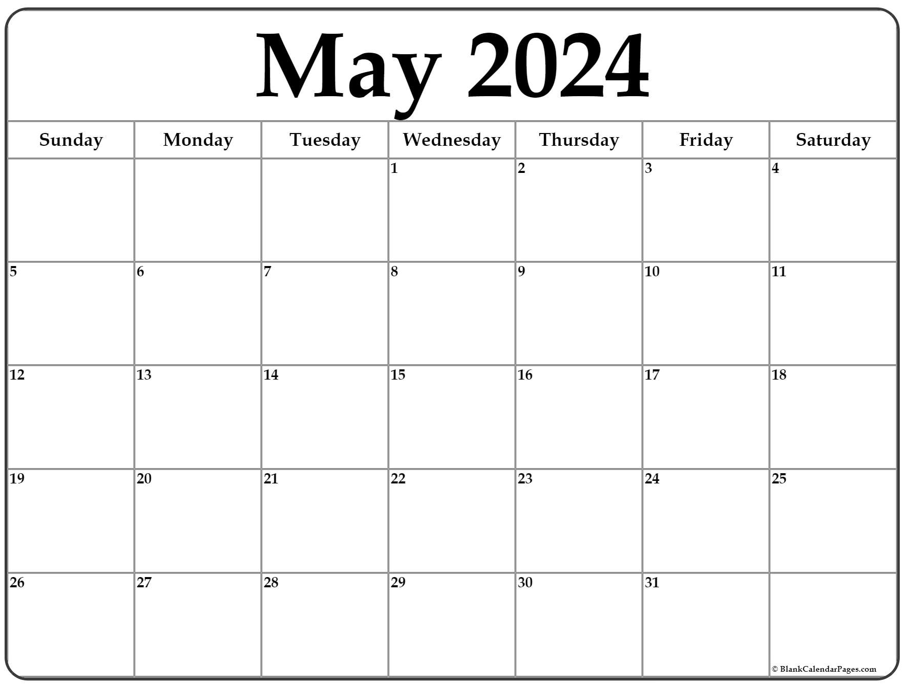Blank 2023 May Calendar PELAJARAN