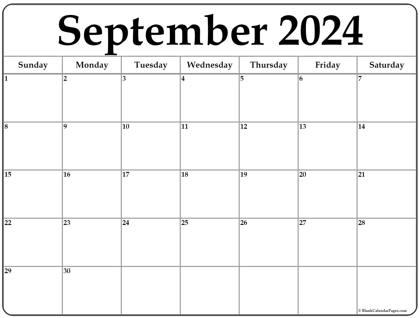 September Blank Calendar 2022 September 2022 Calendar | Free Printable Calendar Templates