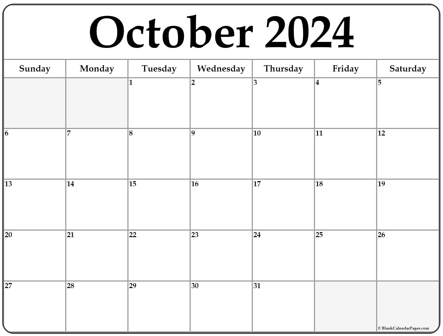 October 2024 Printable Calendar Word Tilly Ginnifer