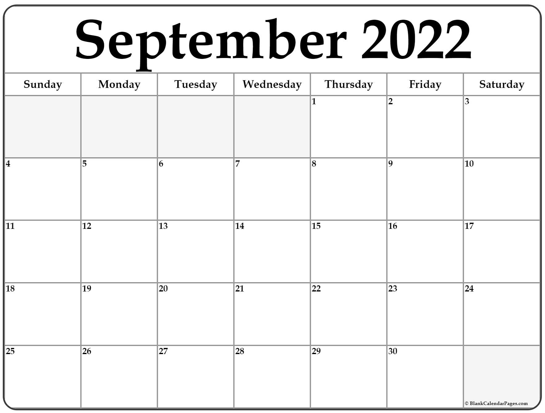 Sept 2022 Calendar