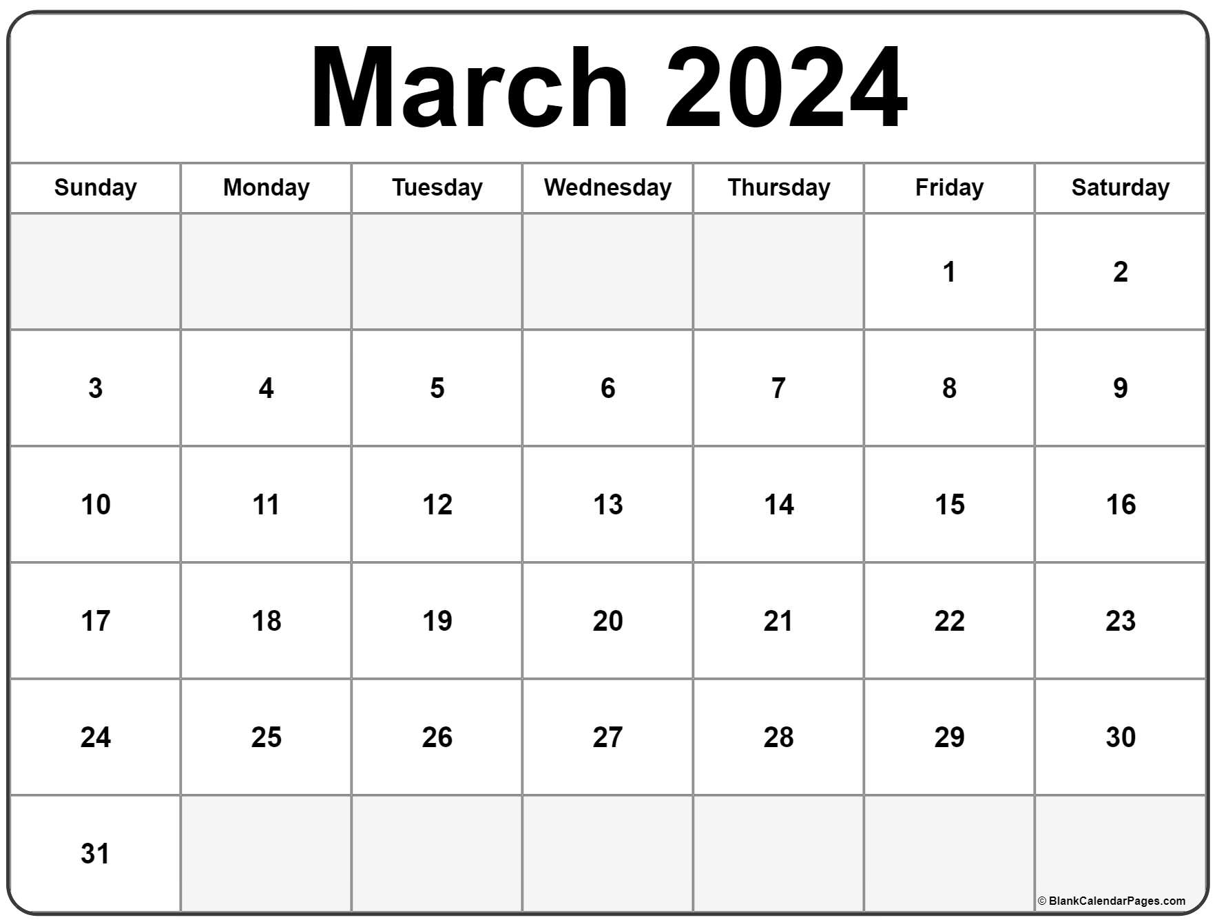 Printable March 2023 Calendar Free 12 Templates Zohal