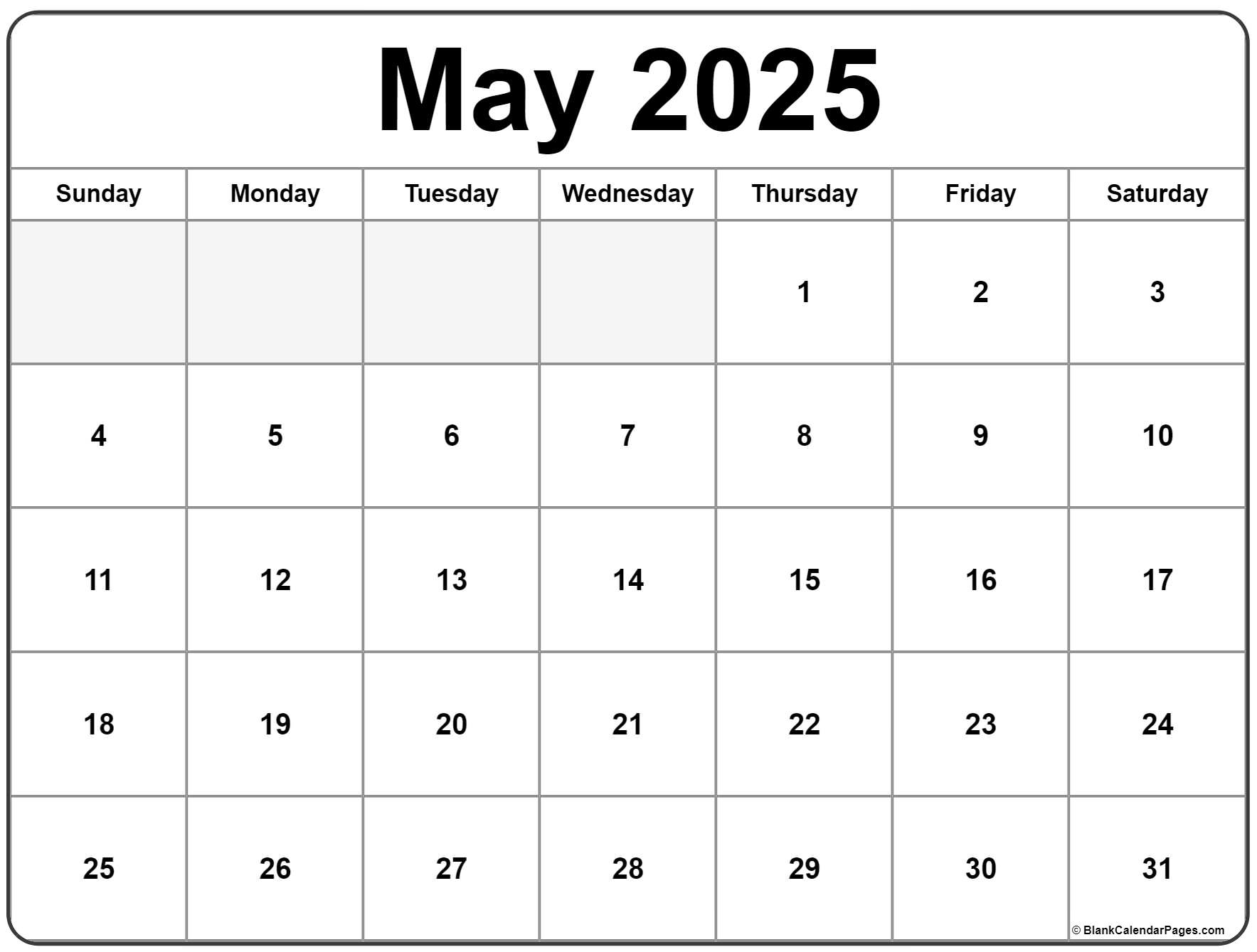 May 2025 Calendar Templates For Word Excel And PDF 48 OFF