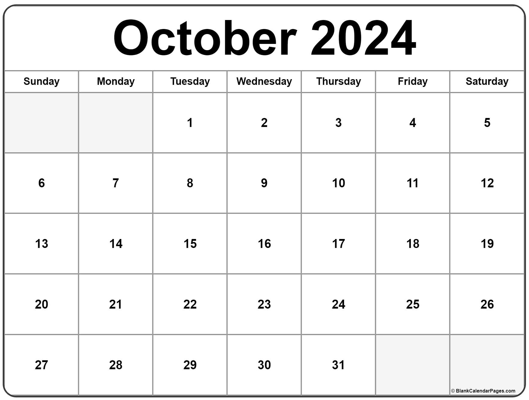 October 2022 Blank Calendar Printable 2023 Calendar Printable