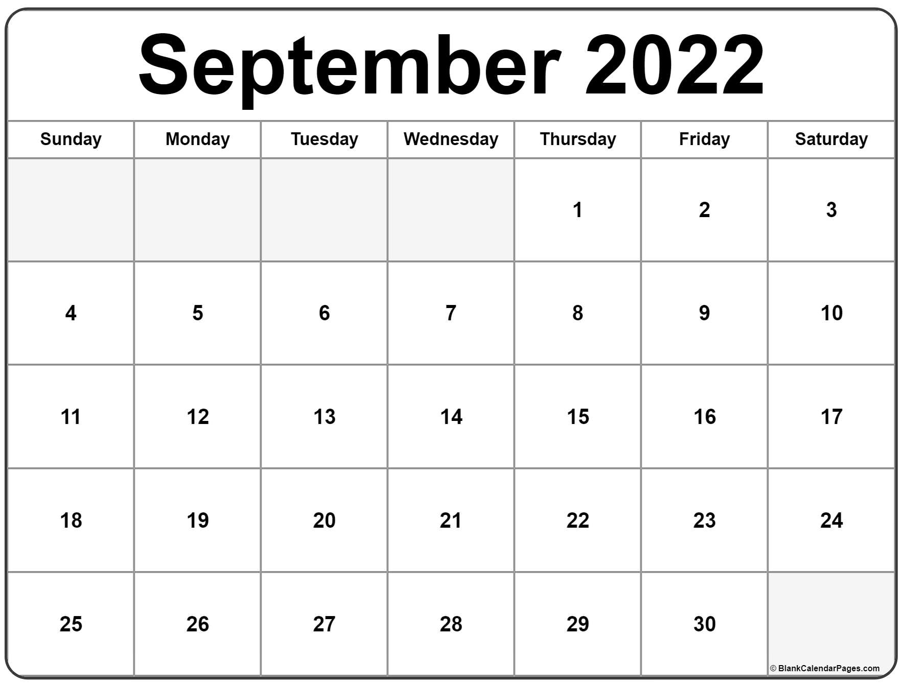 September 2022 Calendar Printable Printable Word Searches