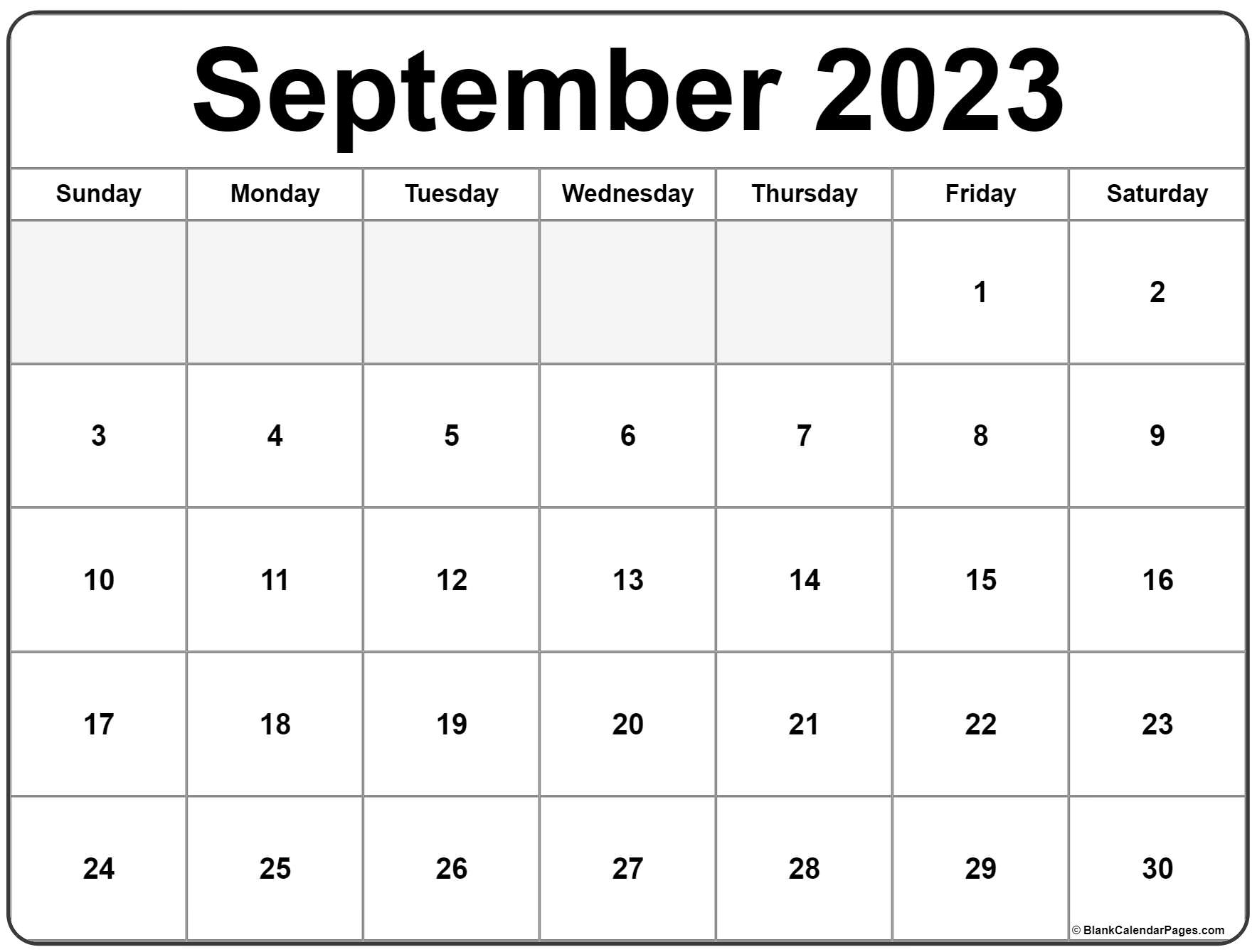 September 2023 Calendar For Printing Gambaran