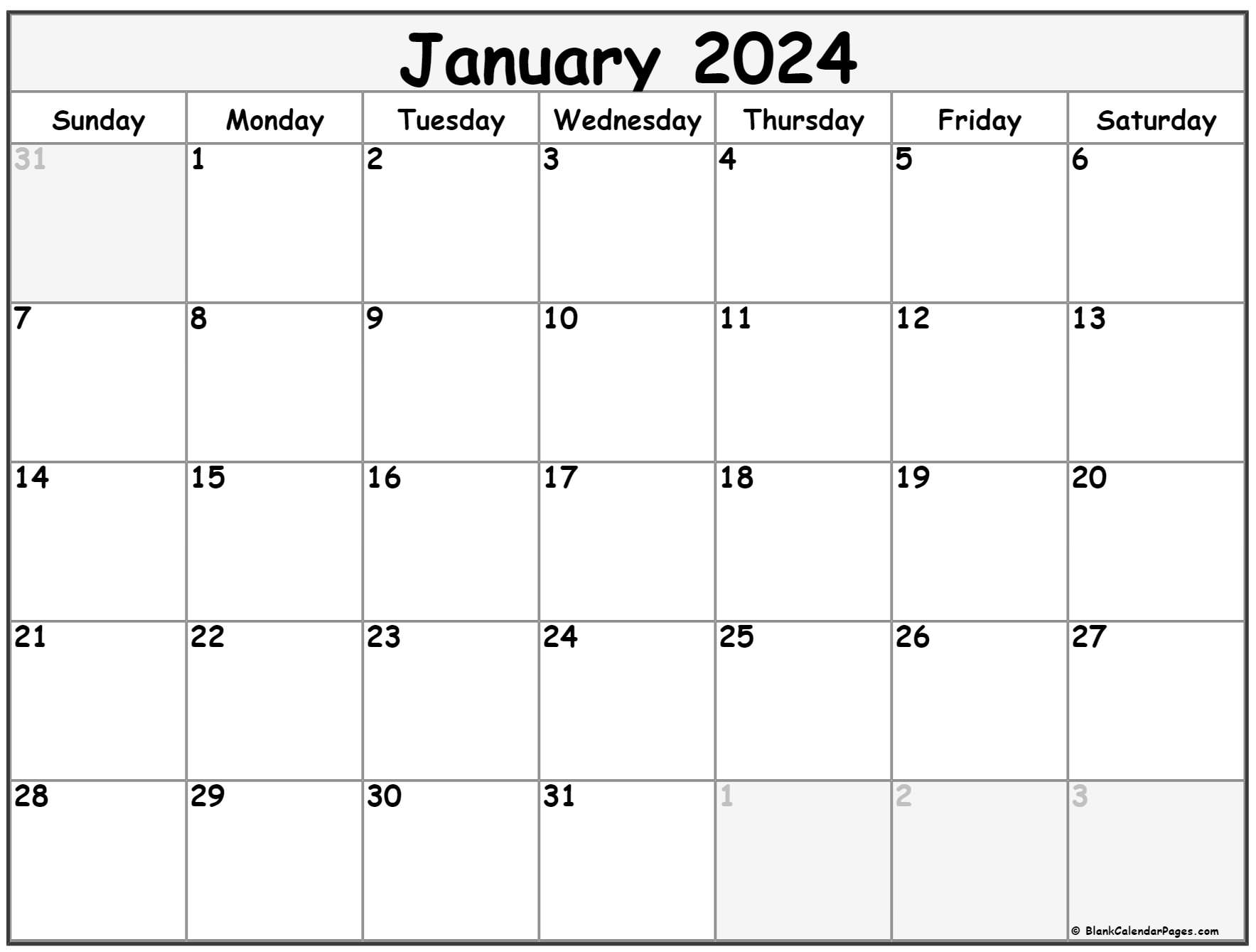 January 2024 Calendar With Holidays List Latest Top Most Popular 