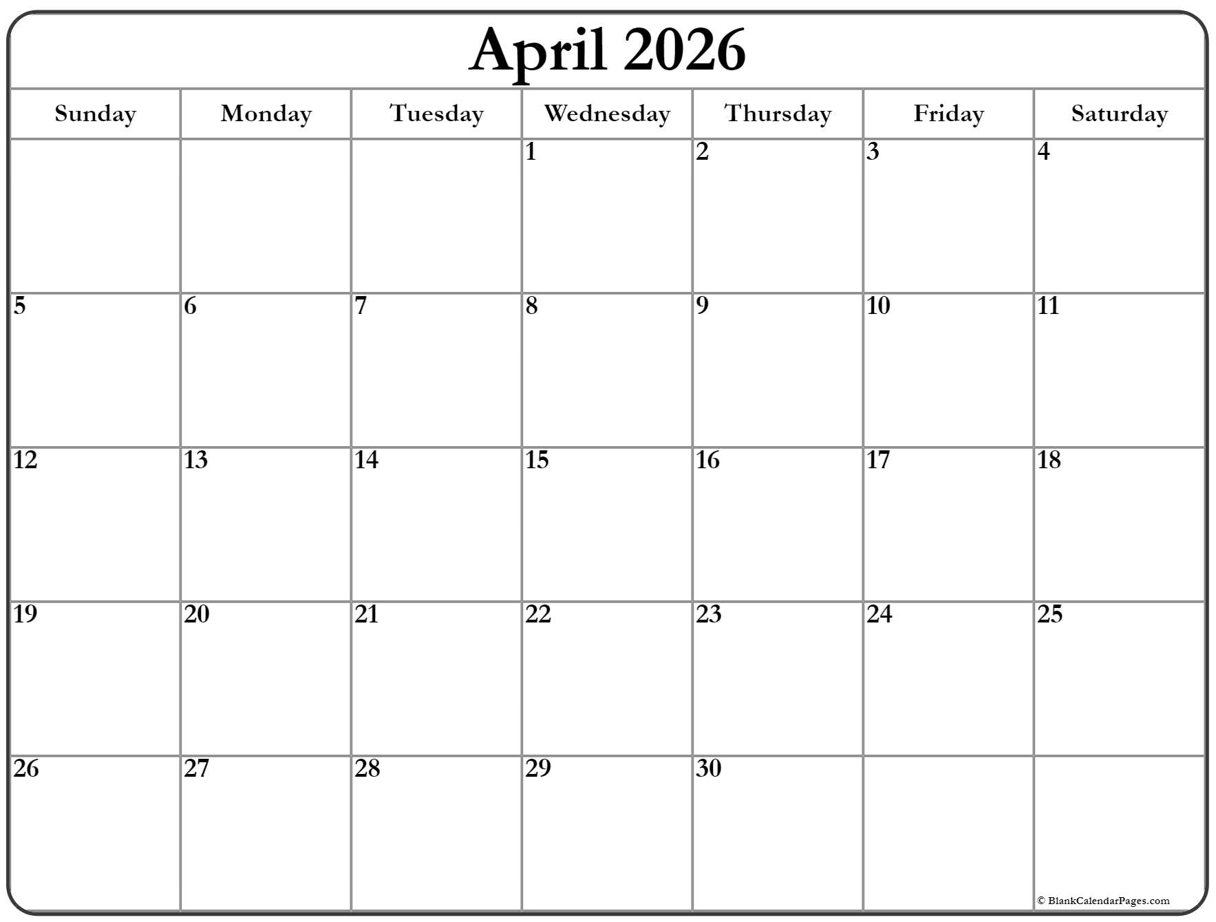 April 2023 Calendar Free Printable Calendar