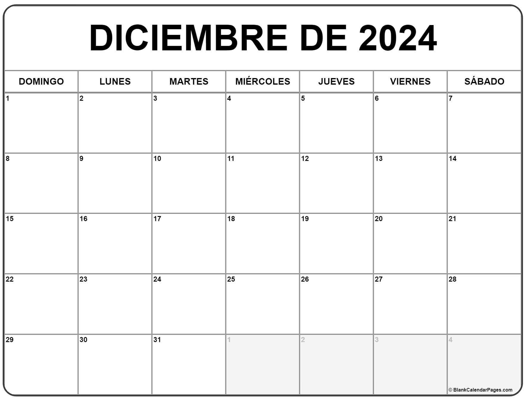 calendario diciembre 2022 para imprimir