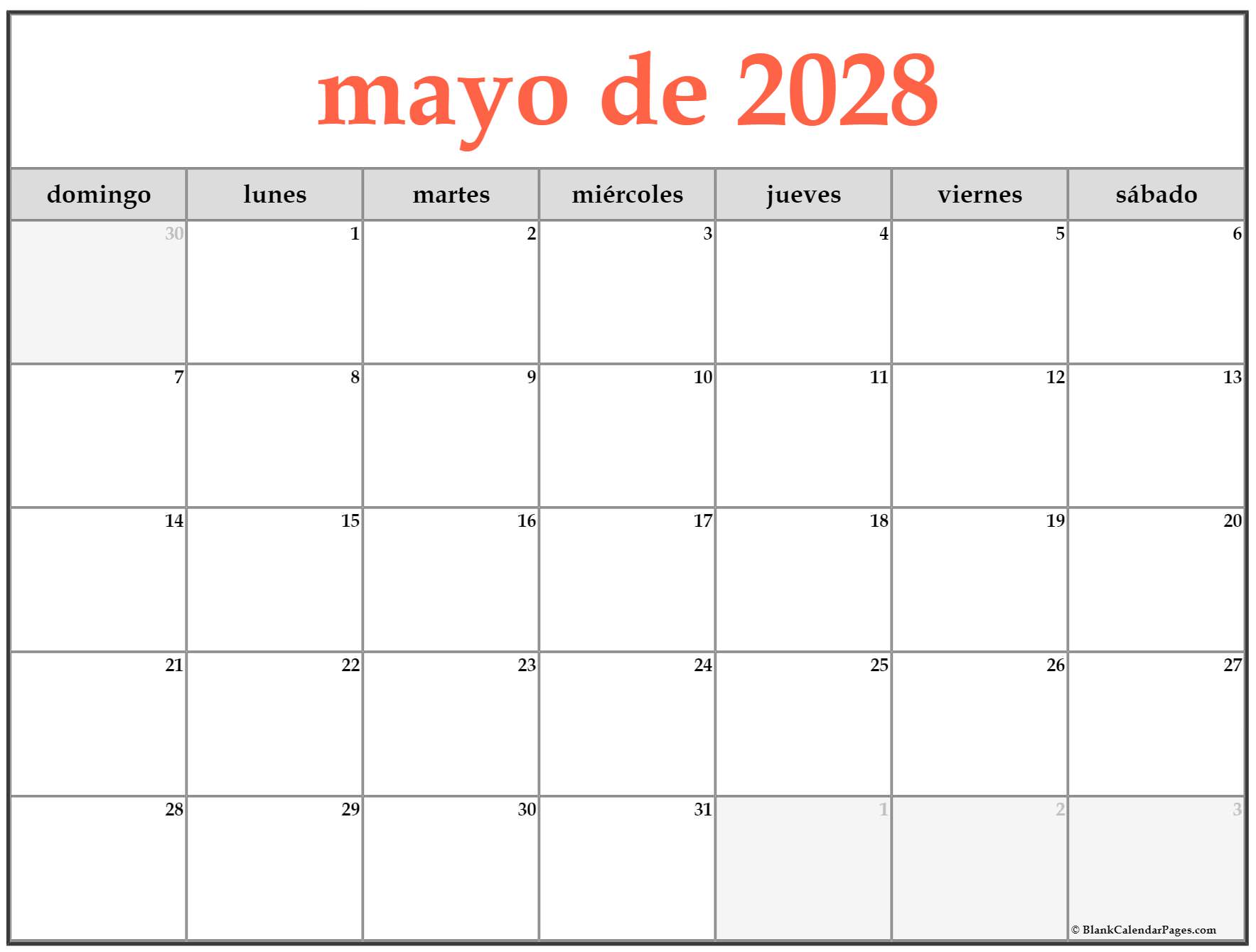 mayo de 2028 calendario