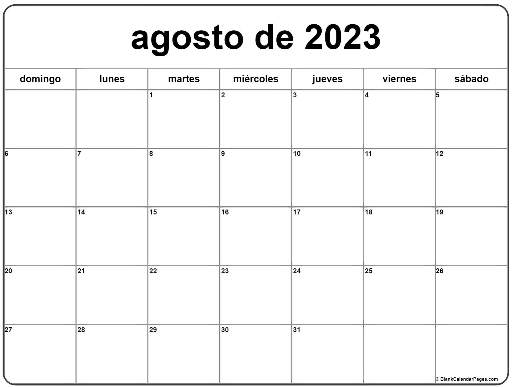 Agosto De 2023 Calendario Gratis Calendario Agosto