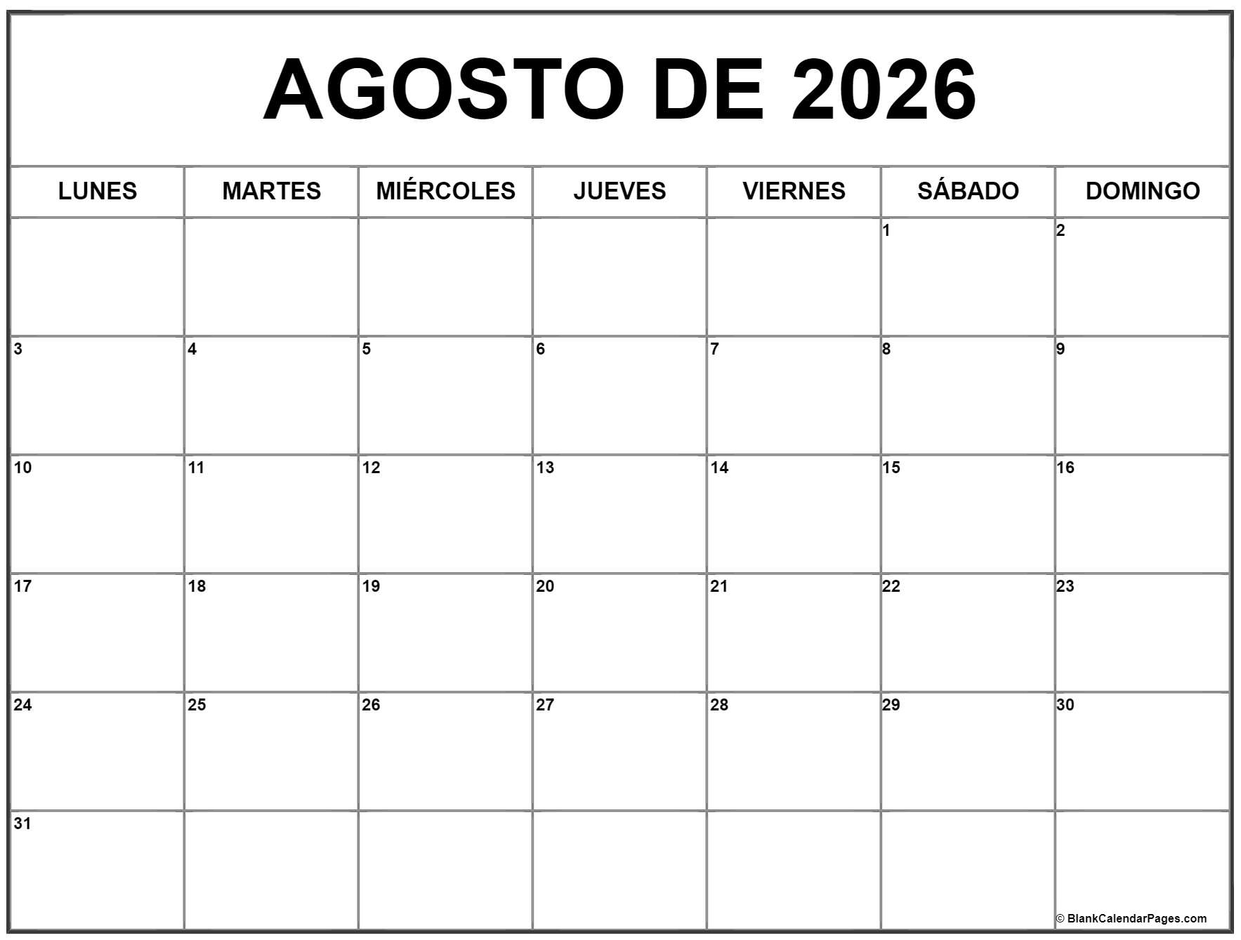 Agosto De 2026 Calendario Gratis Calendario Agosto Agosto De 2026 Calendario Gratis Calendario Agosto