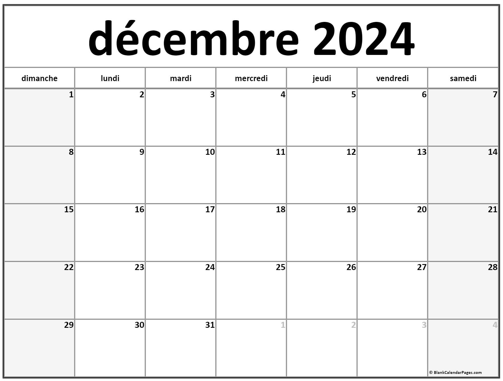 Décembre 2022 Calendrier Mensuel Imprimer Un Calendrier Vierge Mobile