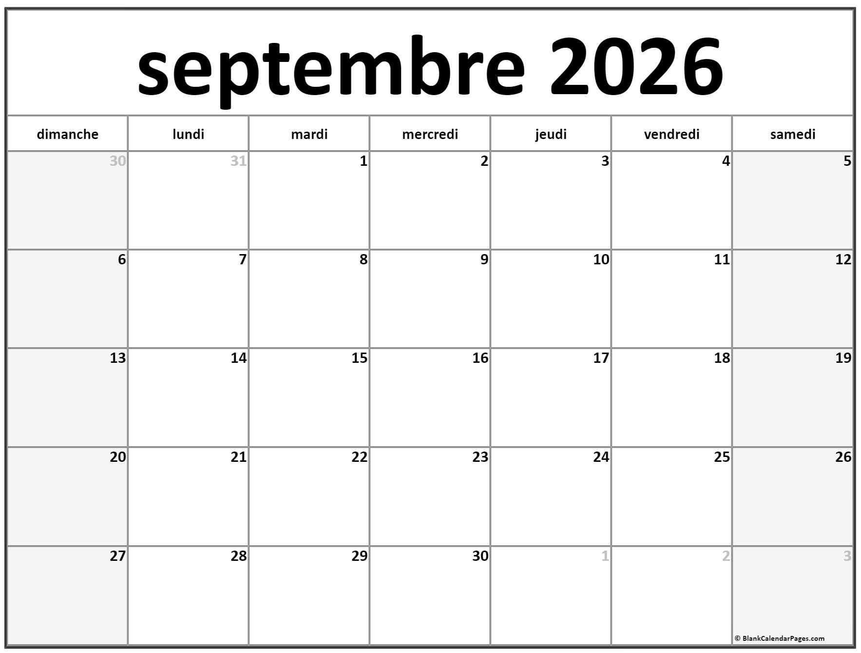 Septembre 2024 Calendrier Imprimable Calendrier Gratuit
