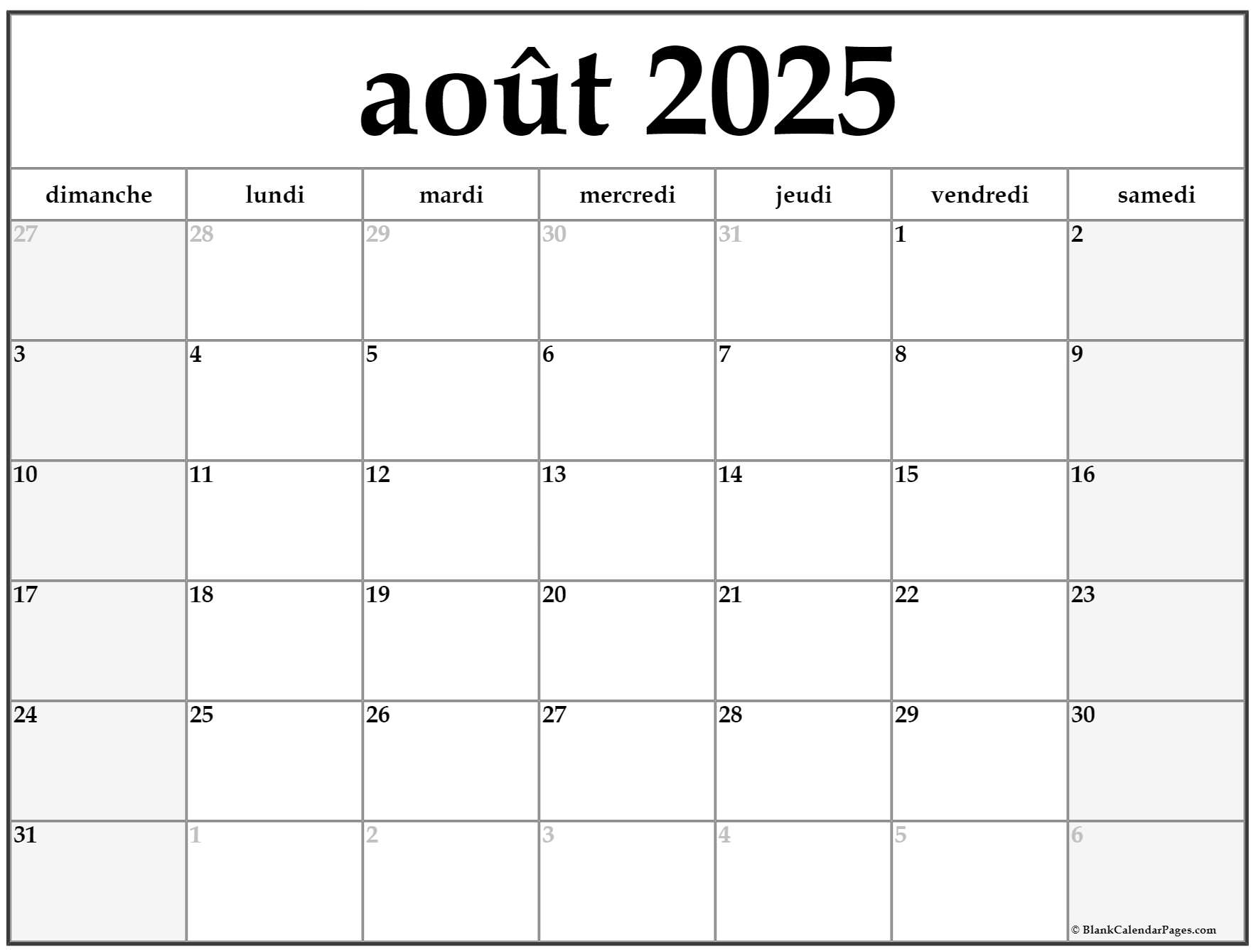 Calendrier D Août 2023 Août 2023 Calendrier Imprimable | Calendrier Gratuit