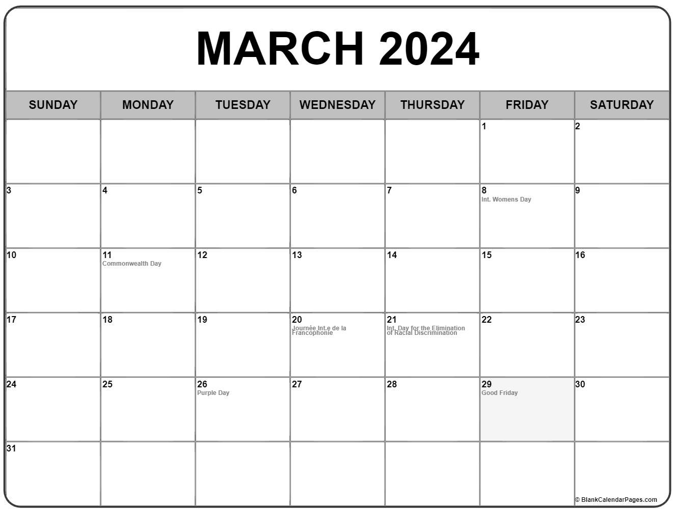 March 2024 Calendar Holidays Cool The Best Famous - School Calendar ...