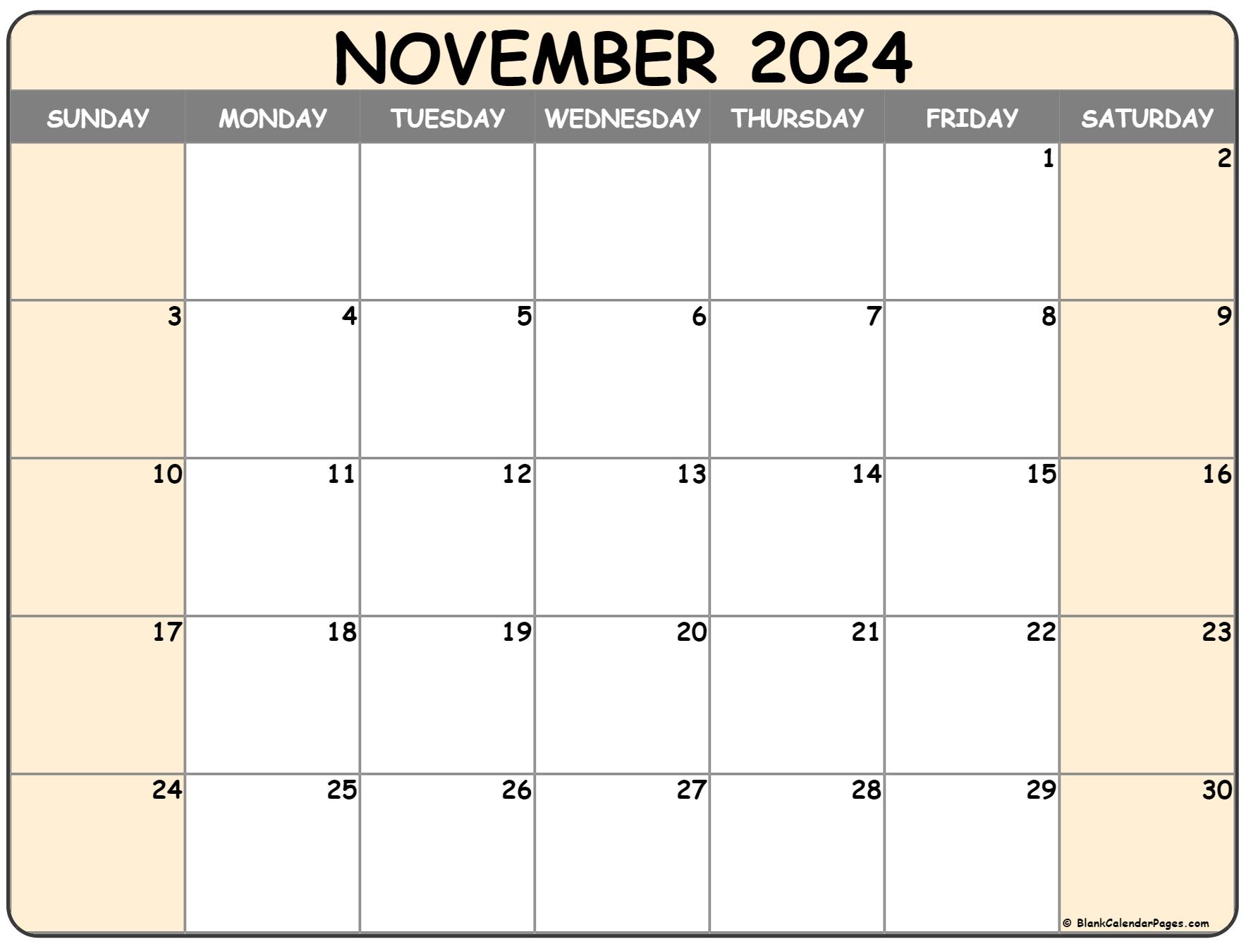 November 2022 calendar free printable calendar templates
