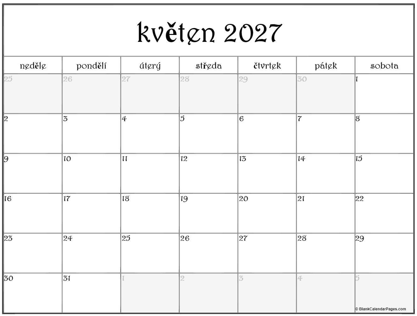 Kv ten 2027 Zdarma Tisknuteln Kalend Kalendar Kv ten