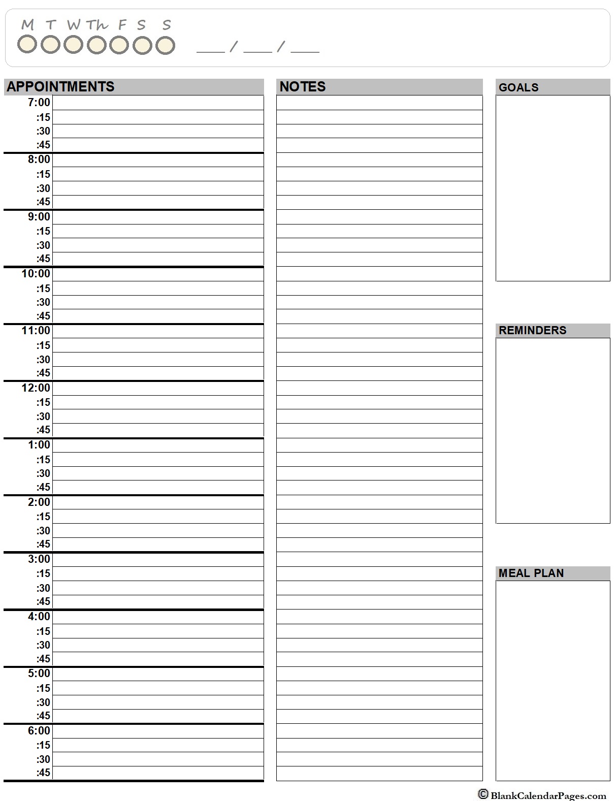 2023 Printable Daily Planner Planner Templates