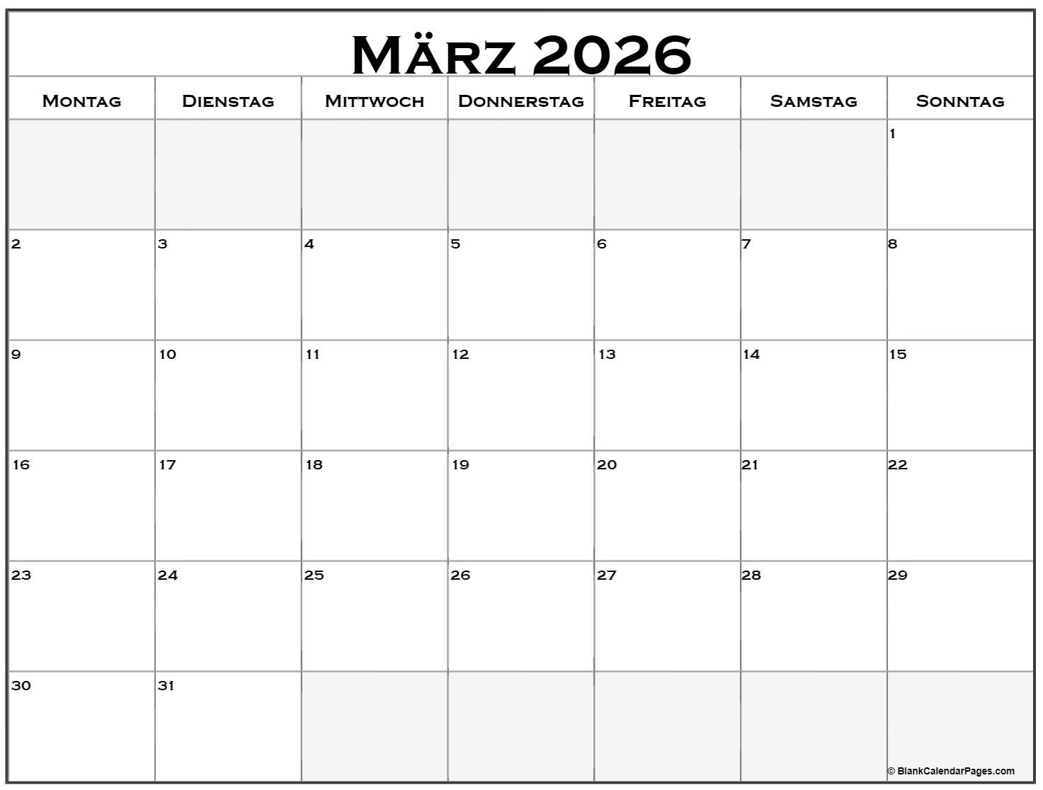 Maandkalendersjabloon Voor Maart 2026 Met Silhouet Van Een Boom In De Natuur Vector Sjabloon Afbeelding Dowoaden Op Pngtree