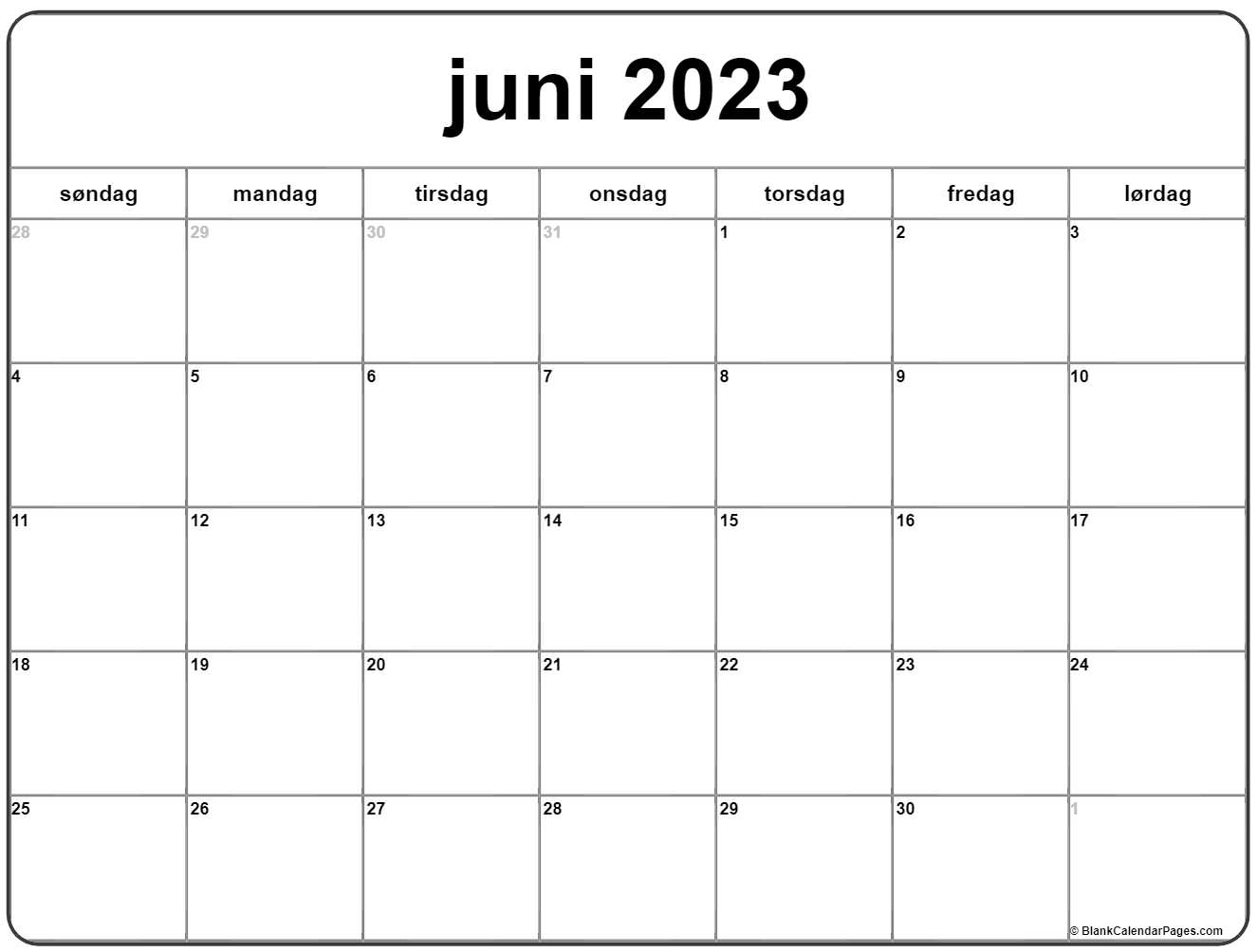 juni | Kalender juni